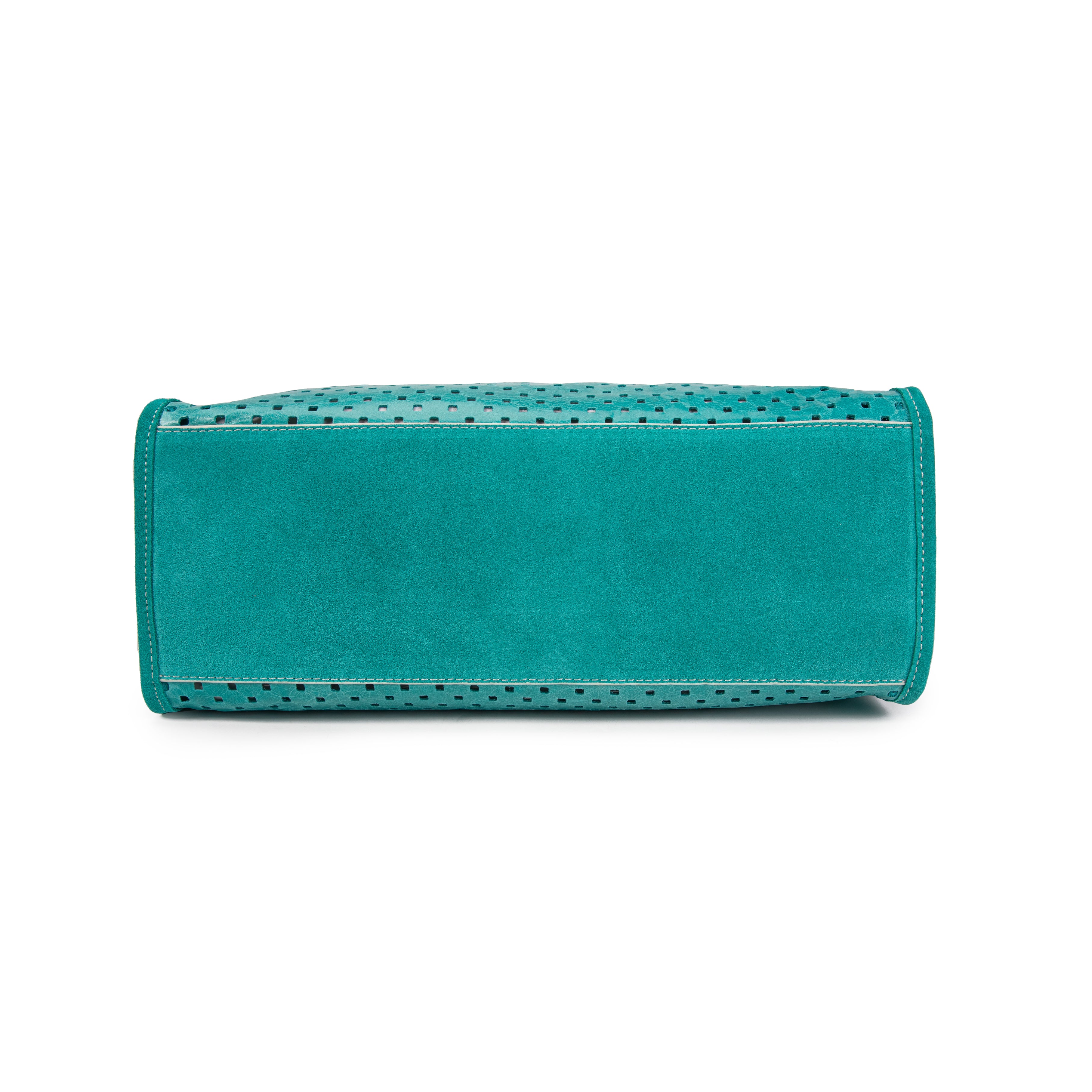 kate-lee-gae-sac-cabas-cuir-turquoise-perfor image 5