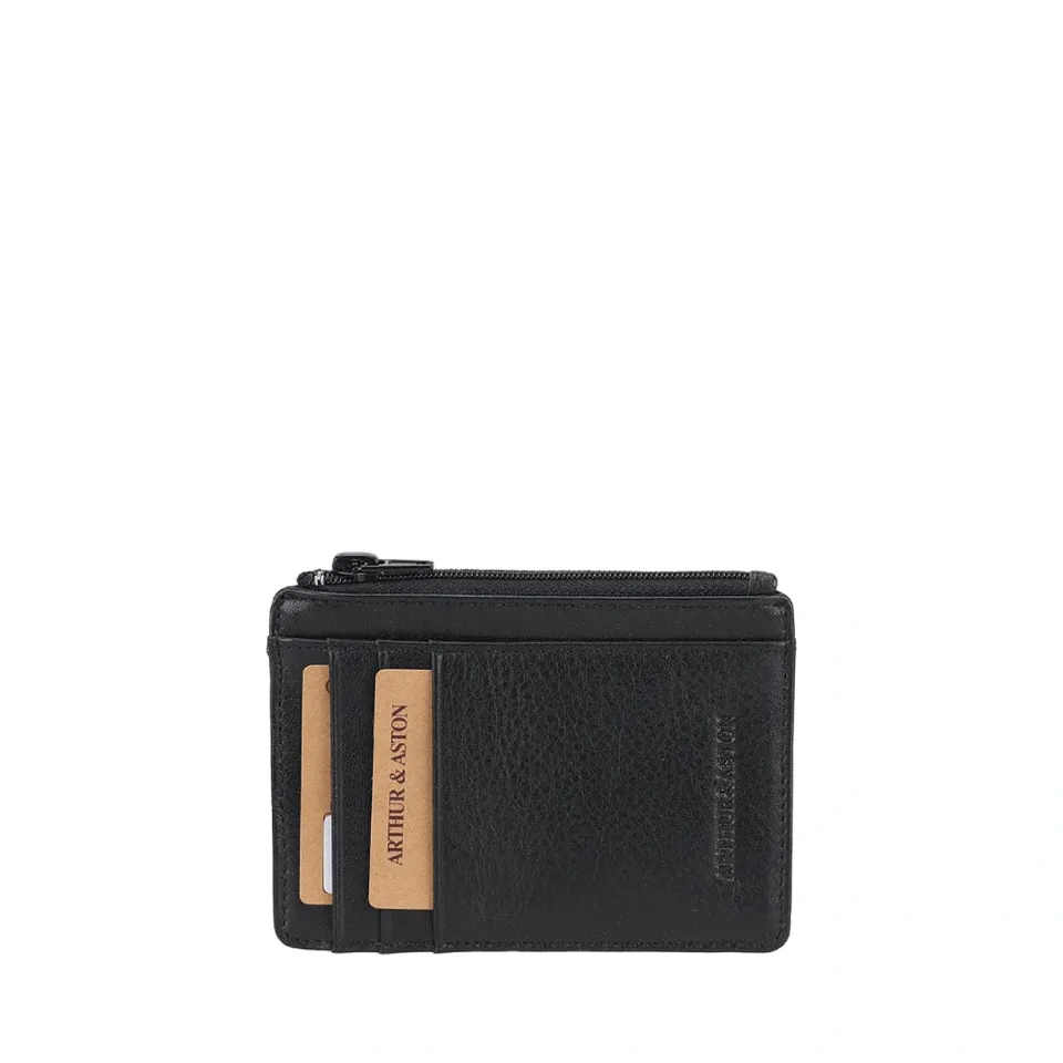 arthur-et-aston-l-on-porte-cartes-cuir-noir-zipp image 1