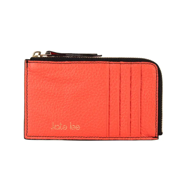 kate-lee-alo-sa-g-porte-monnaie-corail-cuir-grain image 1