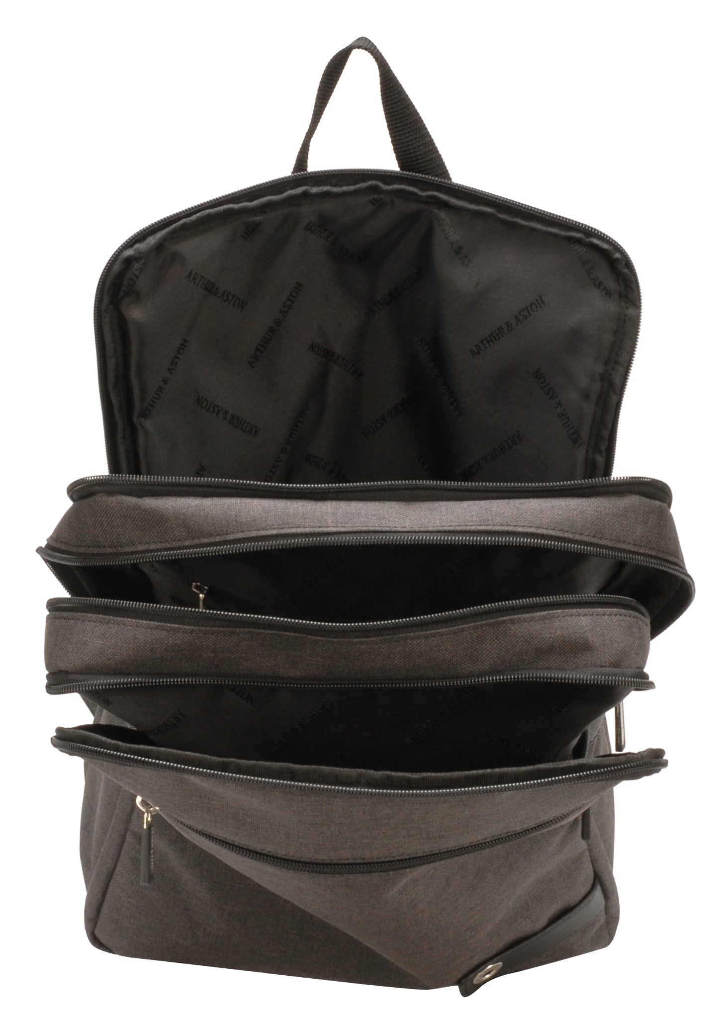 arthur-et-aston-aaron-sac-dos-toile-polyester-gris image 5