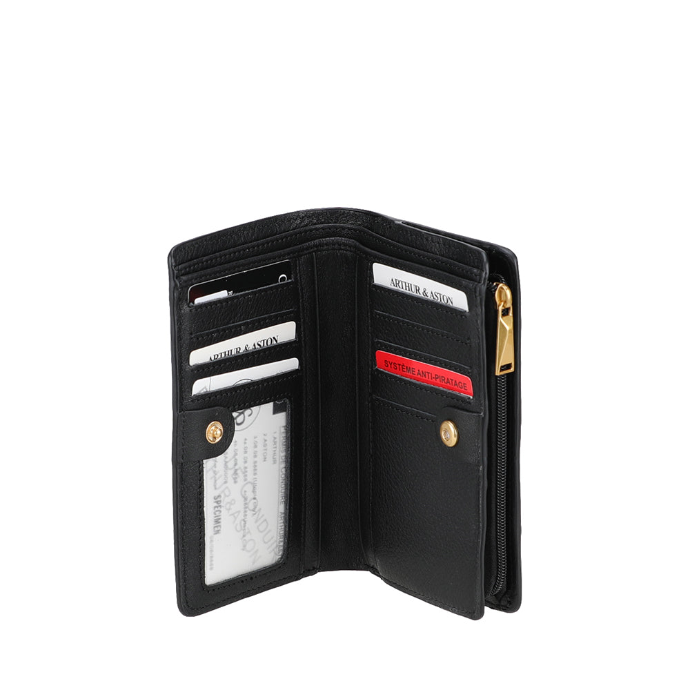 arthur-et-aston-elsa-portefeuille-cuir-noir-rfid-femme image 4