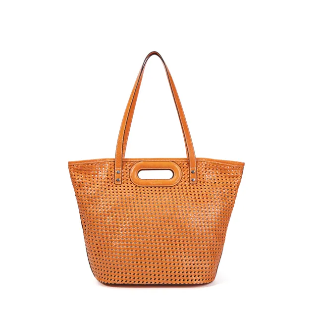 kate-lee-ofine-sac-cabas-tress-orange-cuir image 1