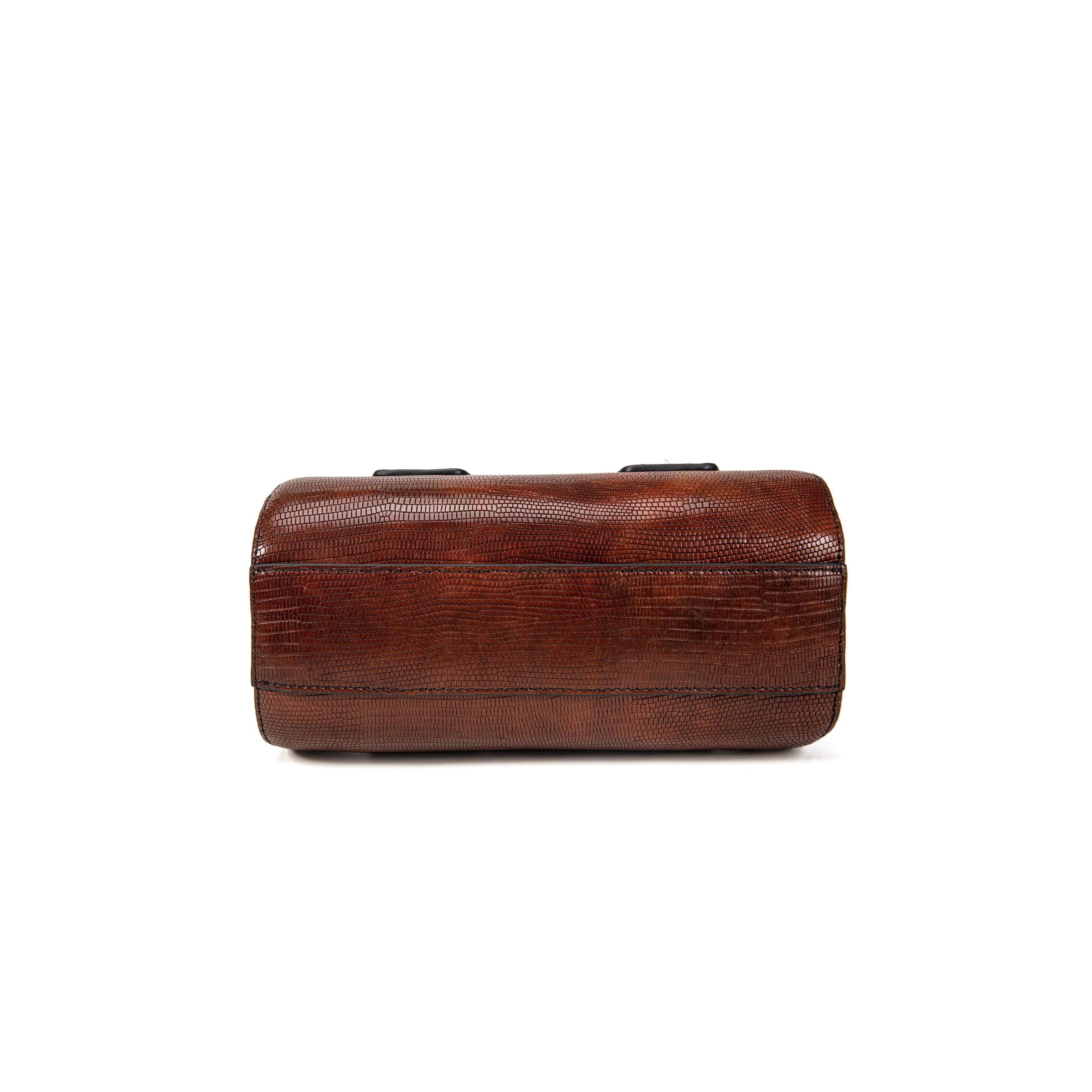 kate-lee-frola-sac-bowling-l-zard-choco-cuir image 5