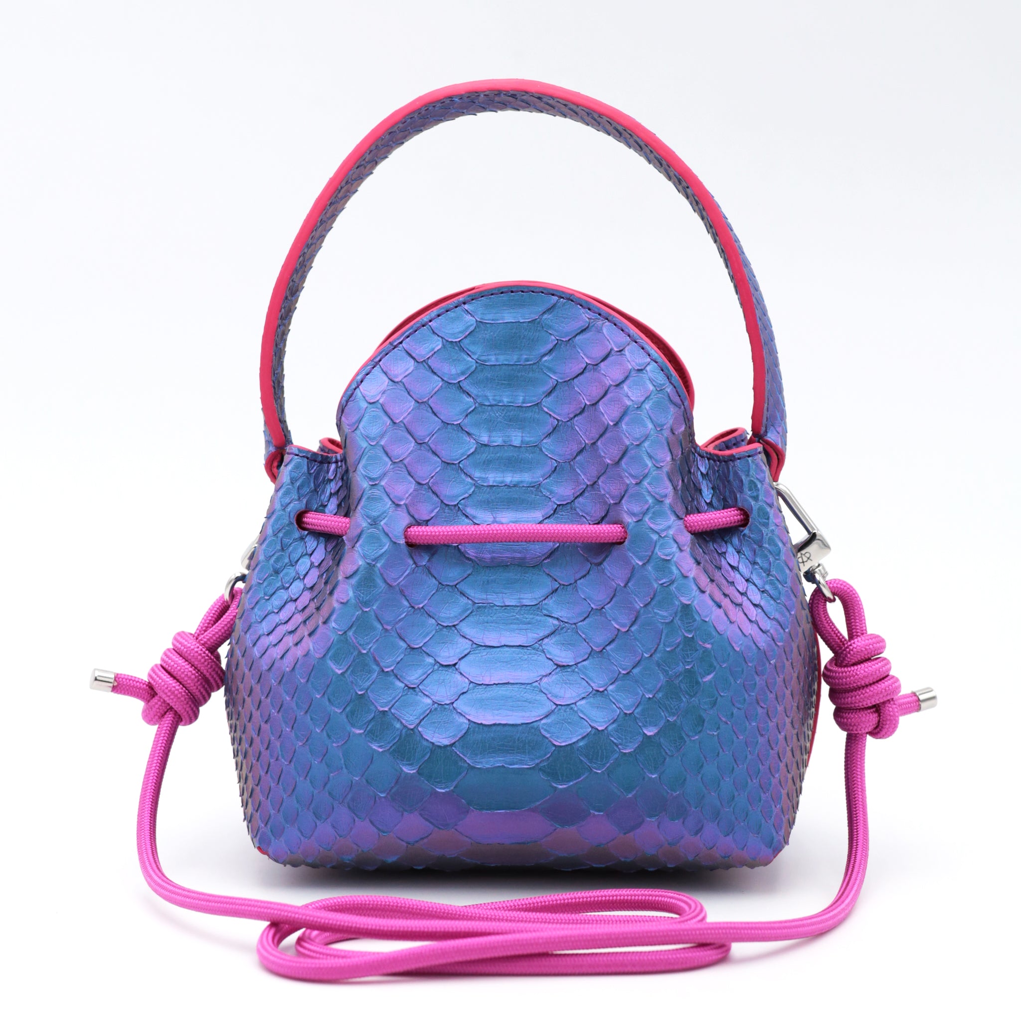 atelier-penso-mini-bucket-sac-seau-cuir-python-iridescent image 3
