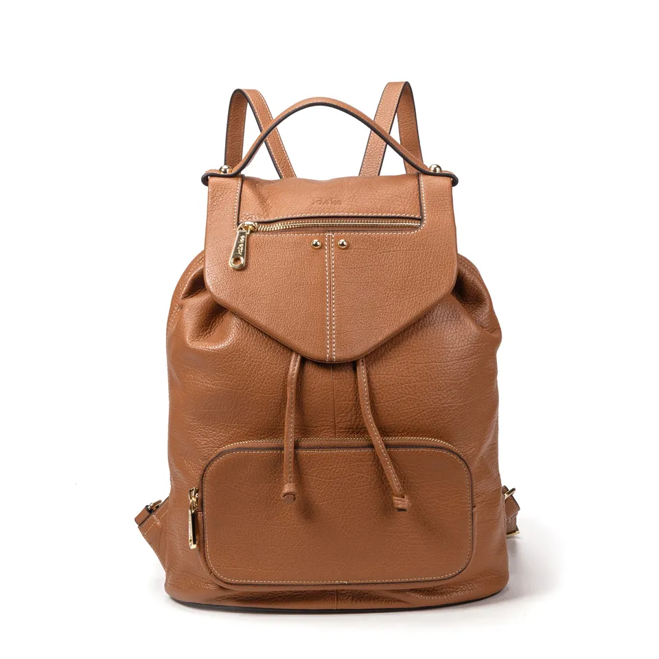 kate-lee-sena-sac-dos-cuir-camel-vachette-grain-e image 1