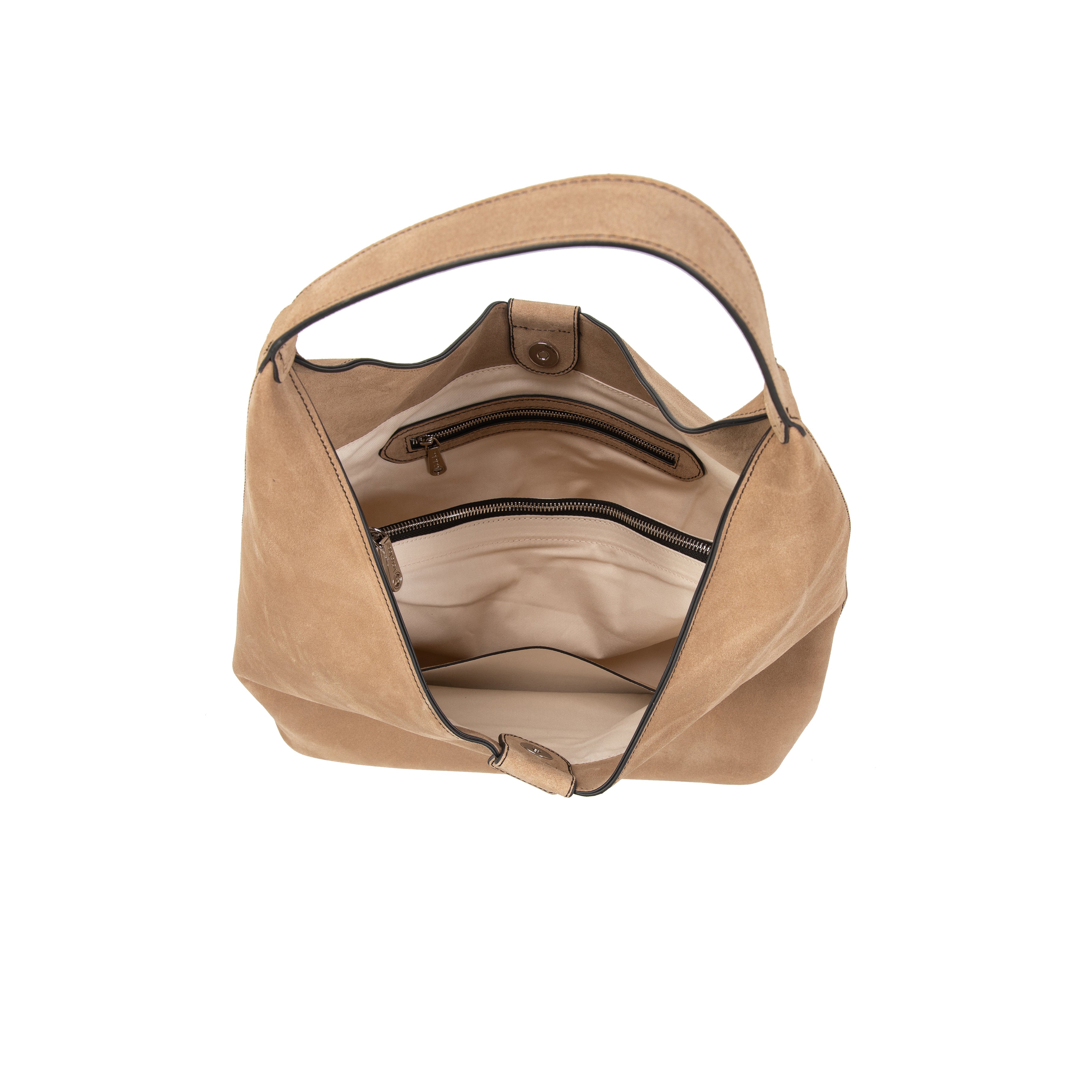 kate-lee-lune-sac-cabas-cuir-velours-beige image 3