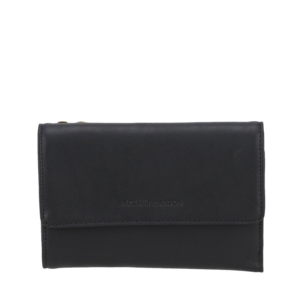 arthur-et-aston-ma-portefeuille-compact-cuir-noir-femme-rfid image 1