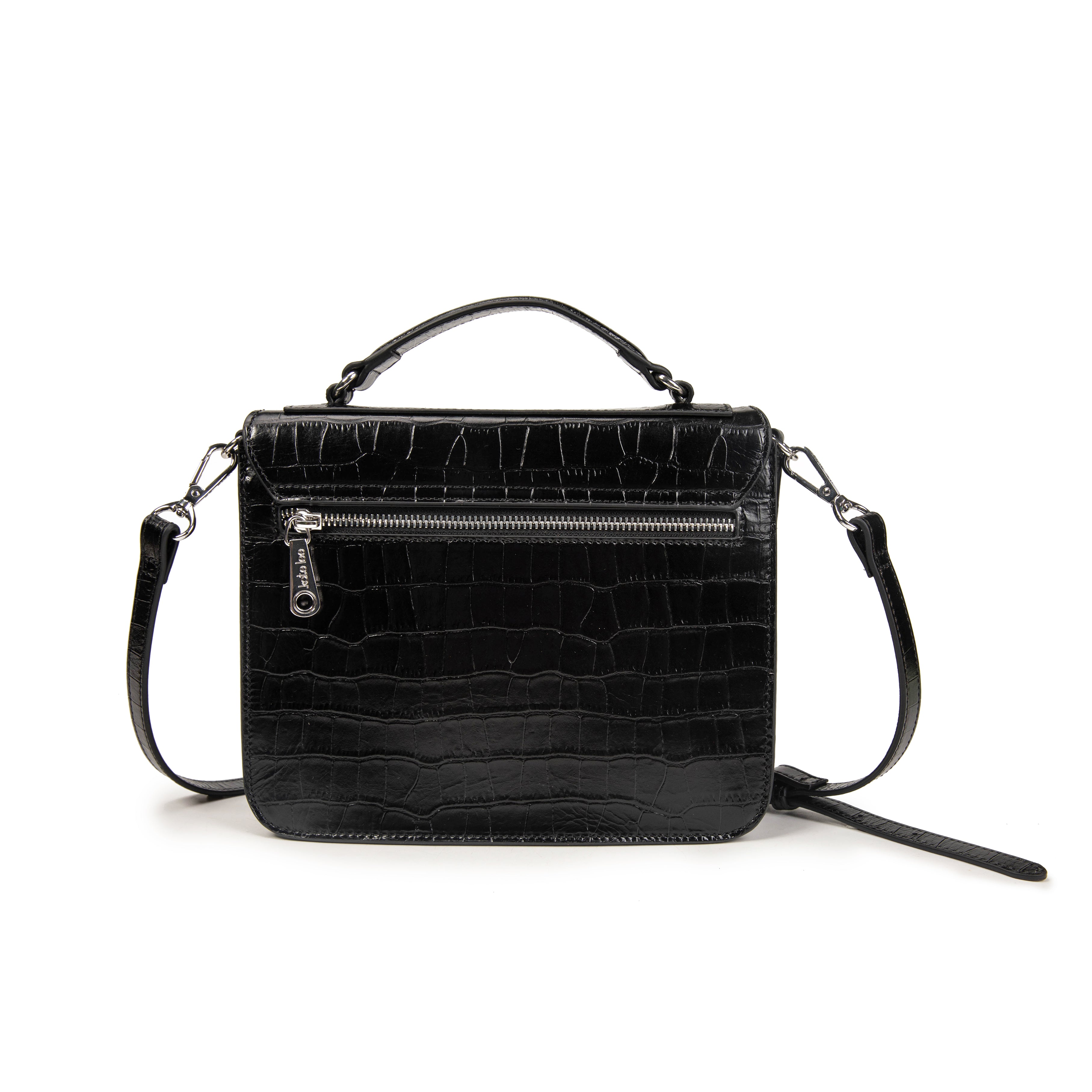 kate-lee-eiffel-croco-cartable-cuir-noir image 4