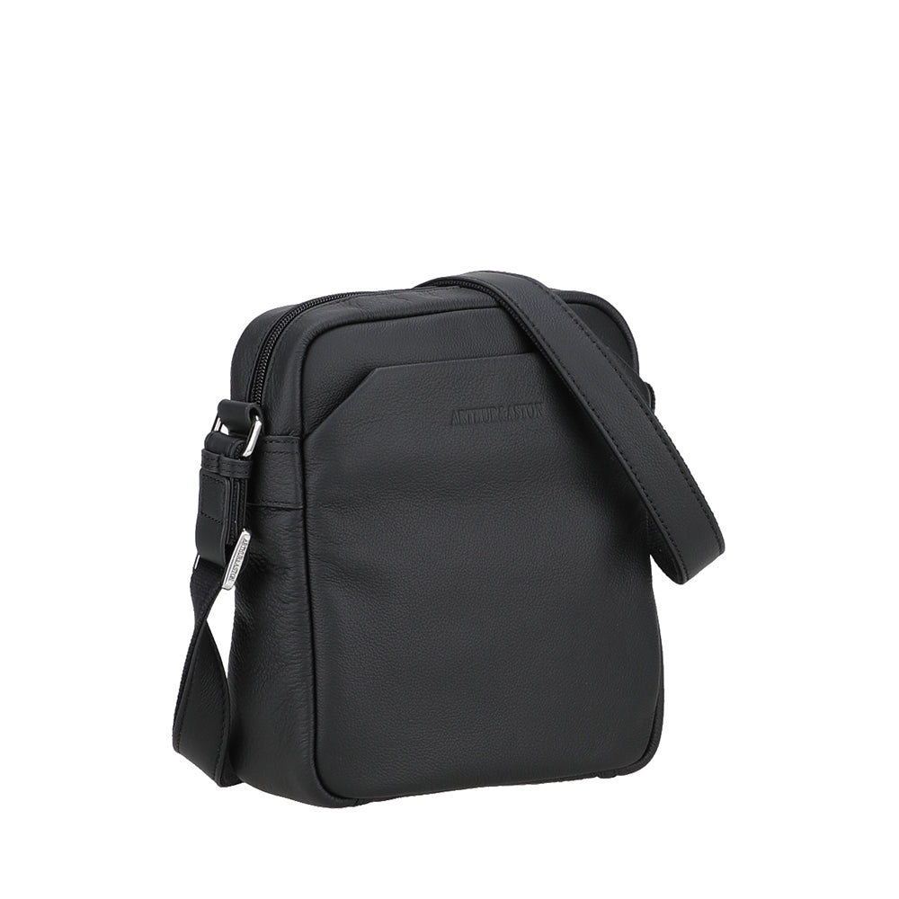 arthur-et-aston-sim-on-grand-sac-travers-cuir-noir image 2