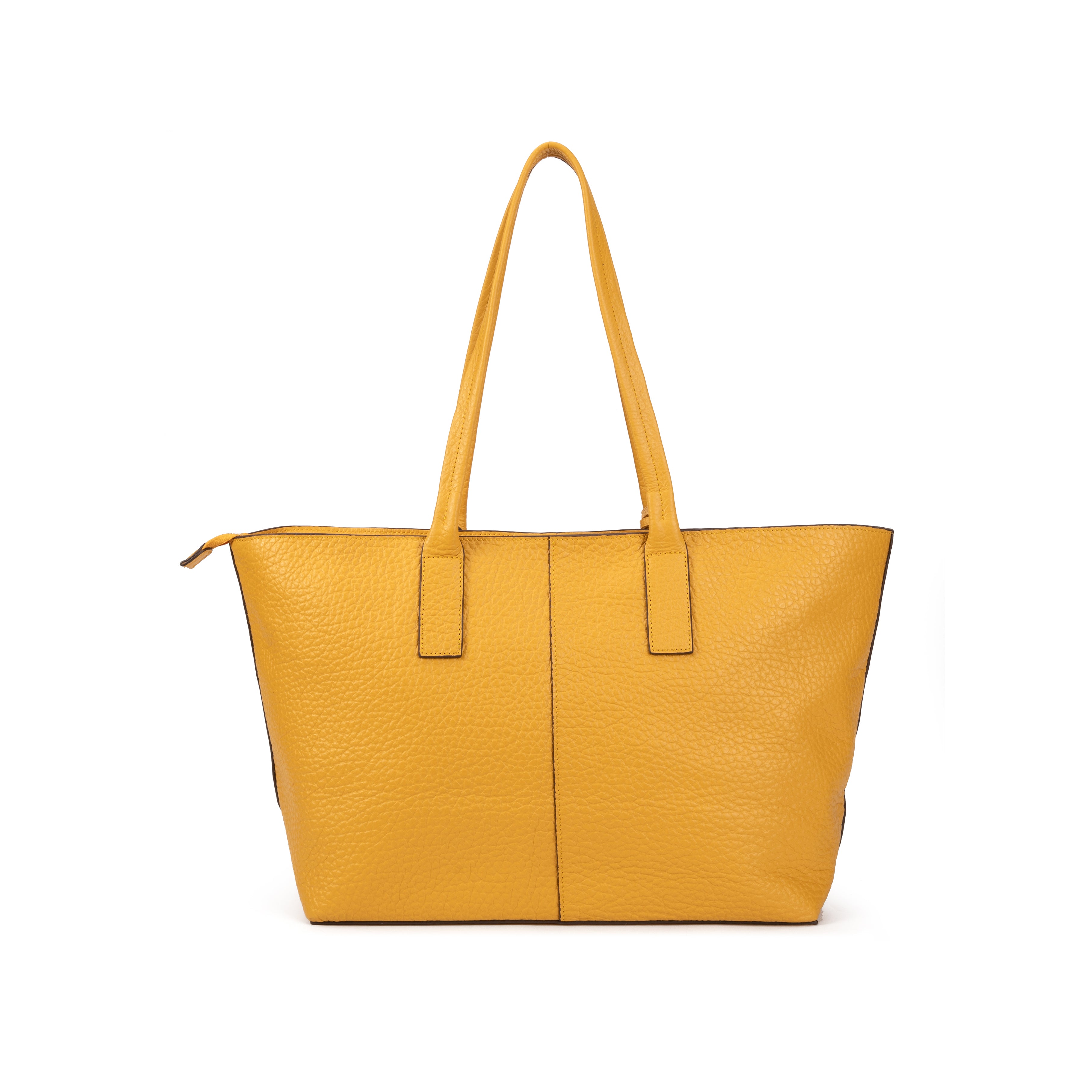 kate-lee-esmeralda-cabas-cuir-grain-jaune-36-cm image 4