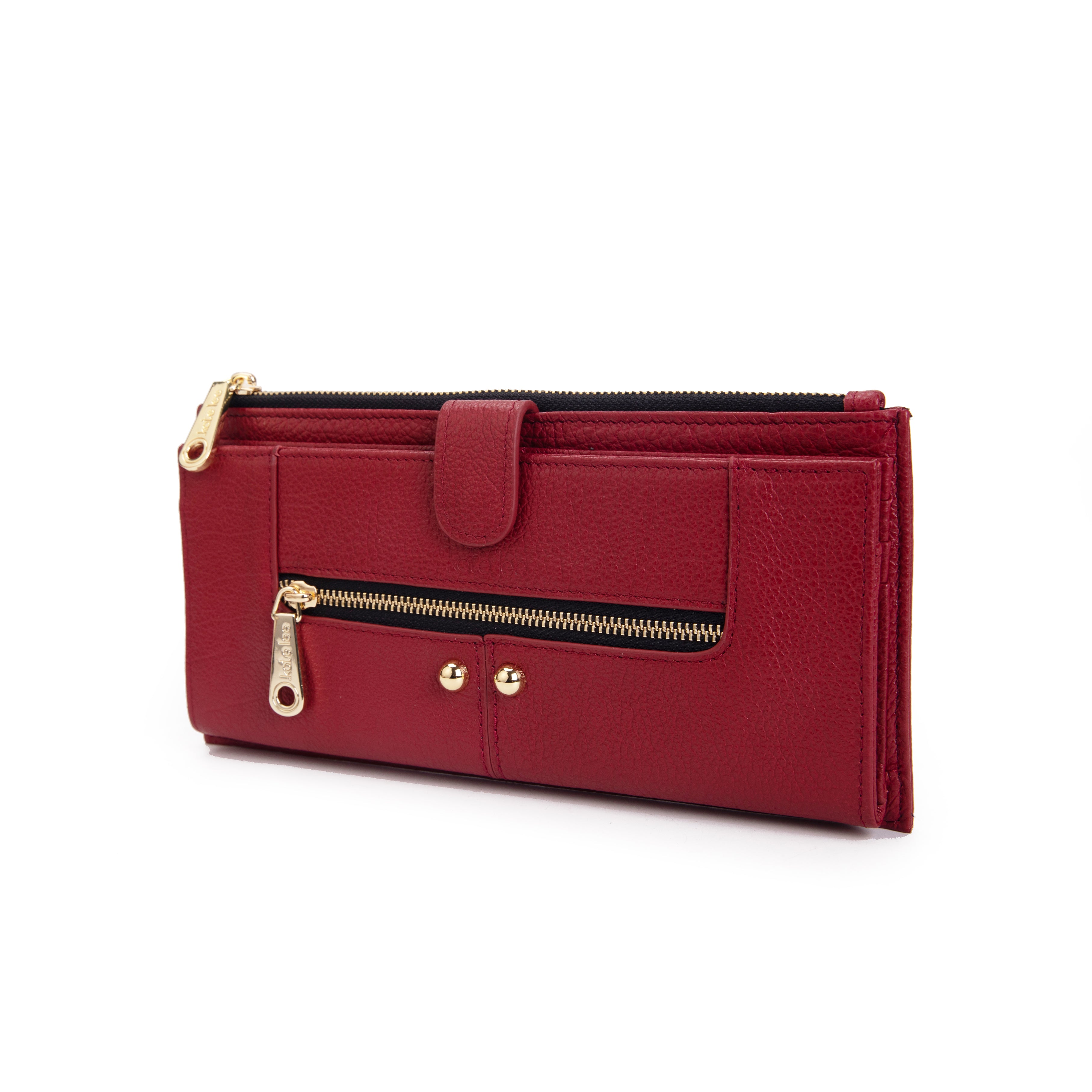 kate-lee-germaine-portefeuille-cuir-rouge-grain image 2
