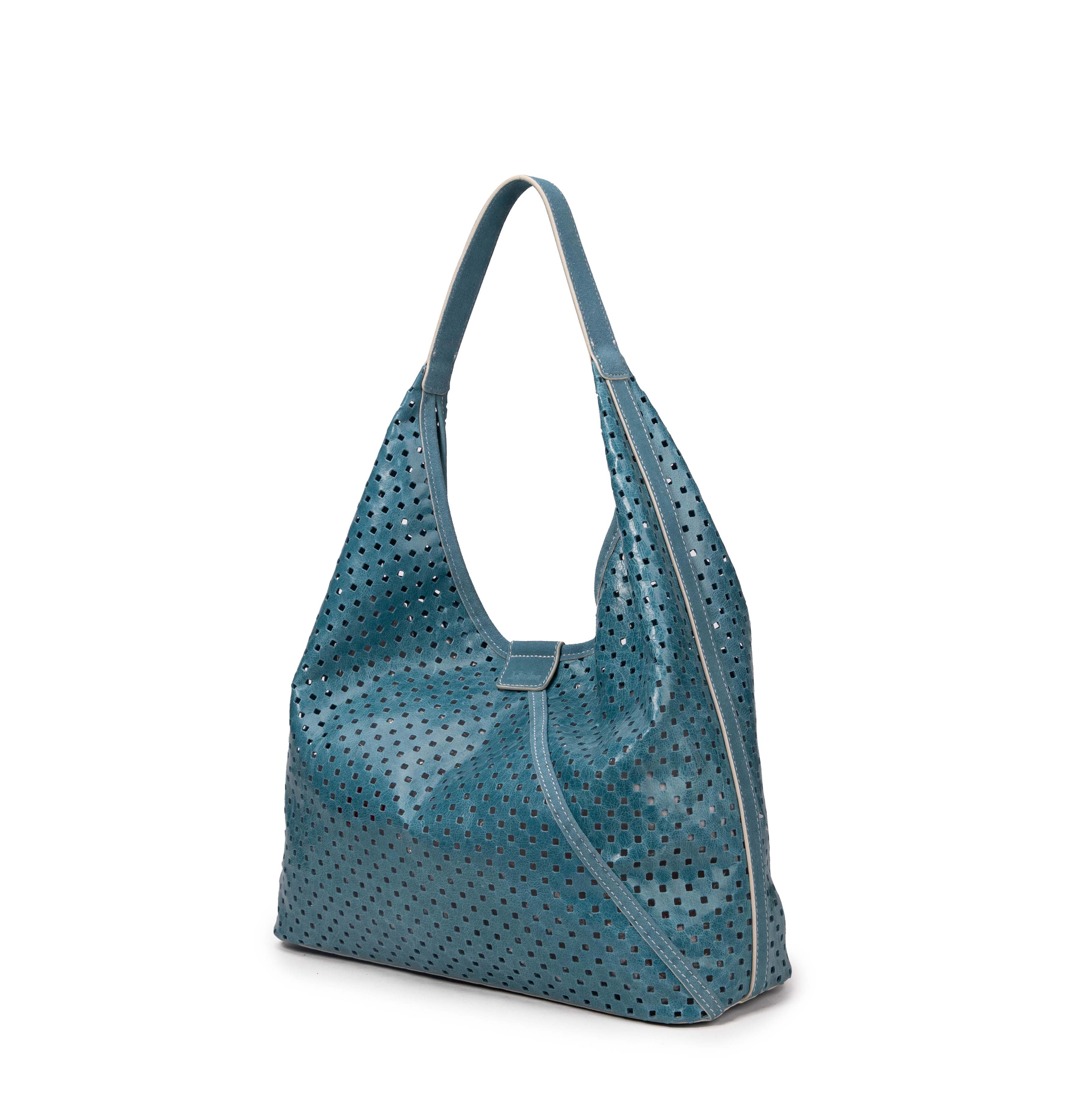 kate-lee-lune-sac-cabas-cuir-bleu-perfor image 2