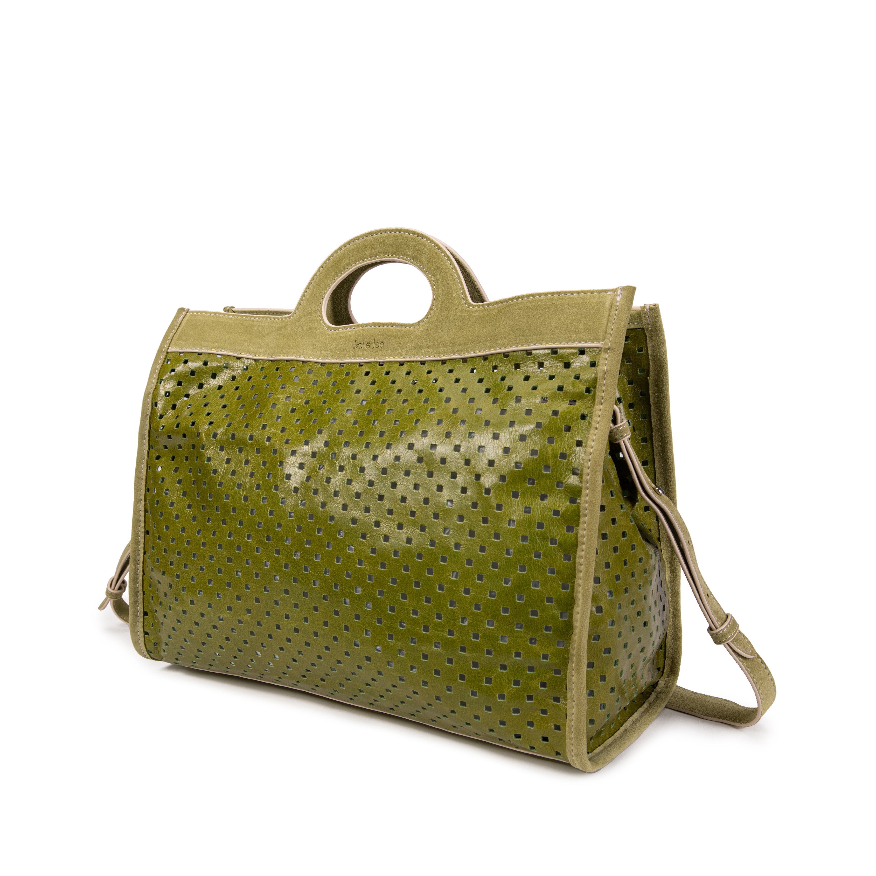 kate-lee-gae-sac-cabas-vert-fonc-perfor image 2