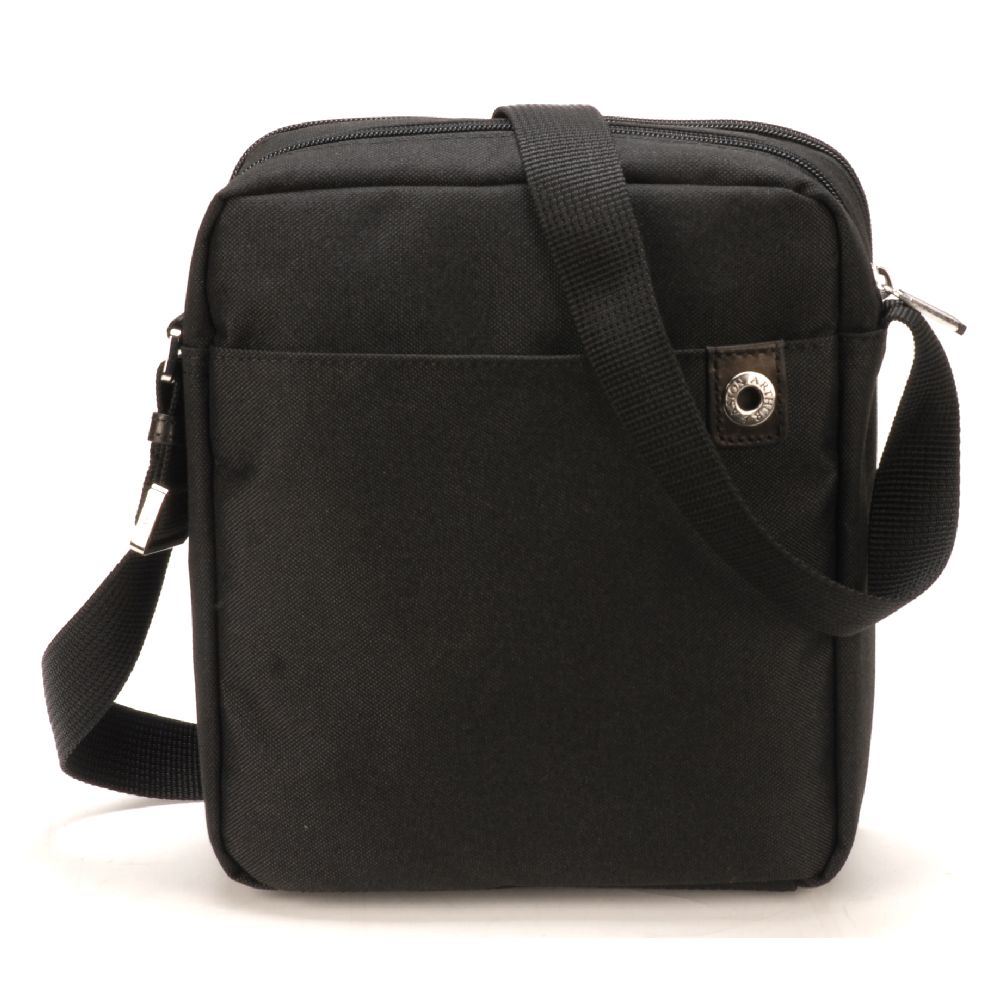 arthur-et-aston-aaron-sac-travers-toile-cuir-noir-grand-mod-le image 1