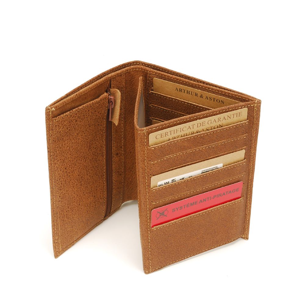 arthur-et-aston-marco-portefeuille-cuir-cognac-homme image 4