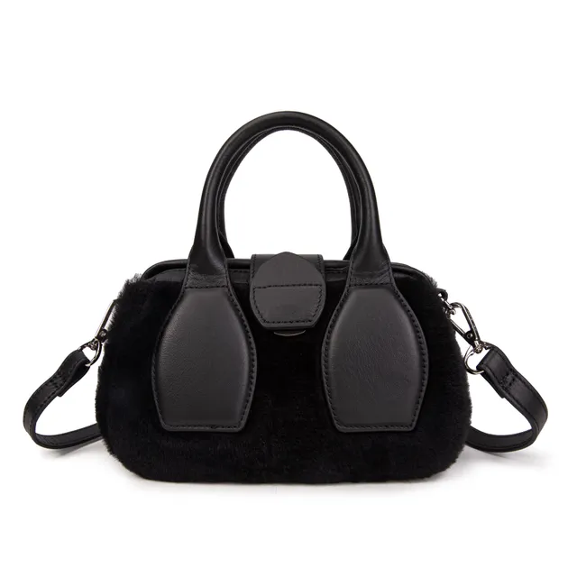 kate-lee-pikasso-sac-shearling-cuir-noir image 1