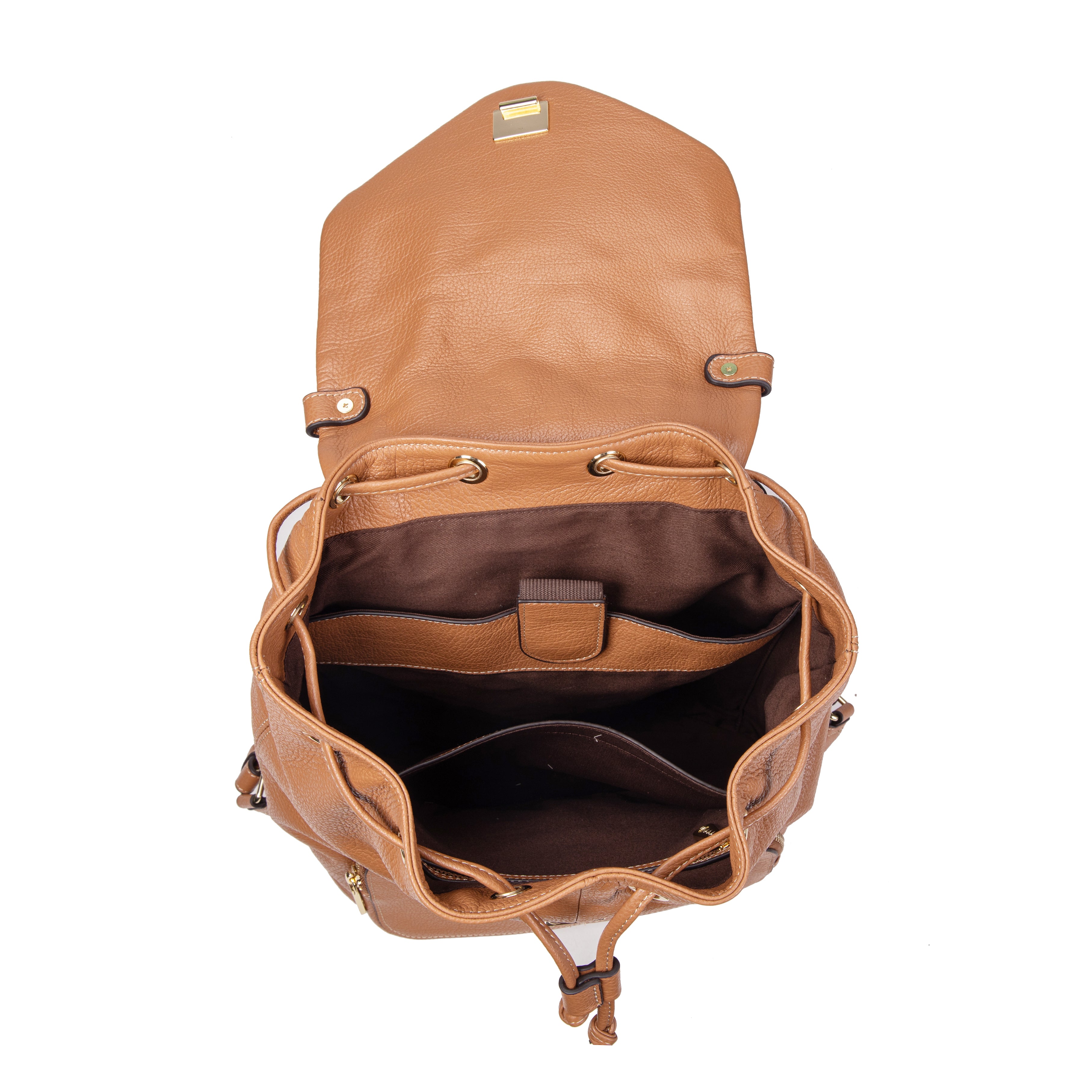 kate-lee-sena-sac-dos-cuir-camel-vachette-grain-e image 3