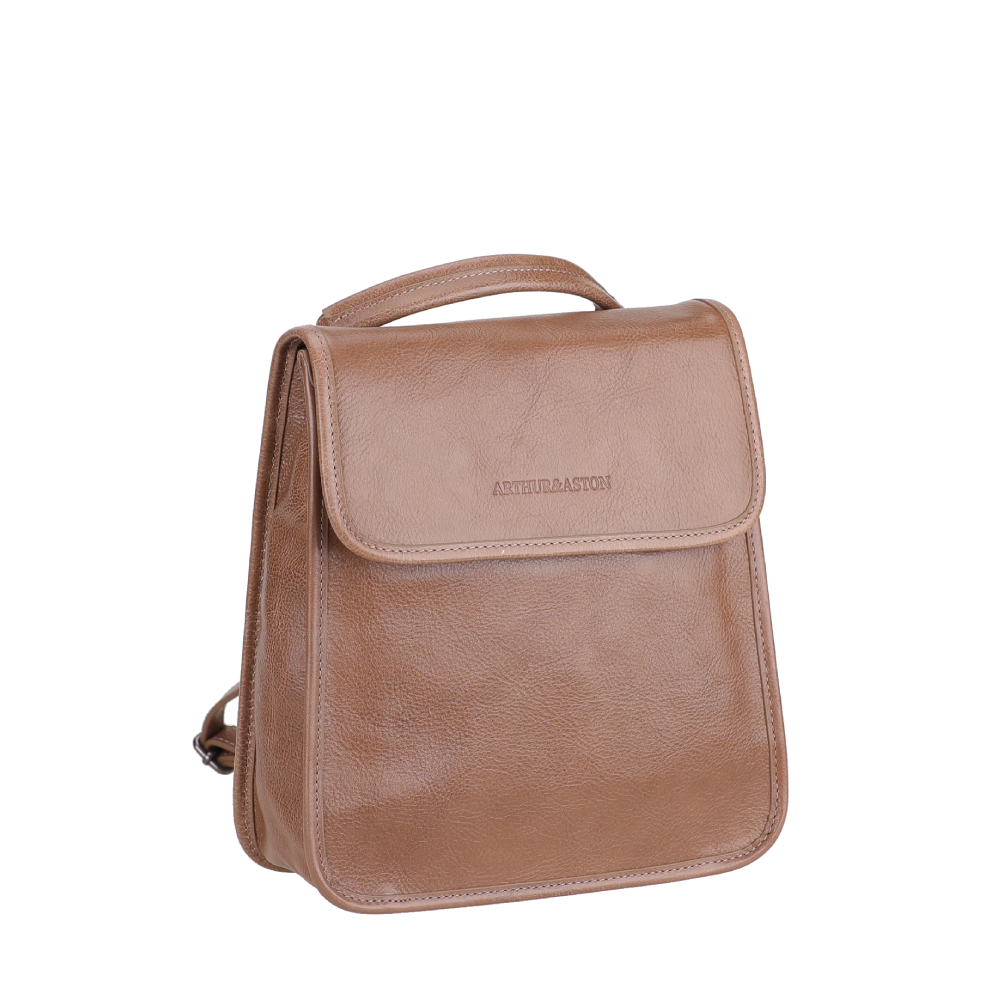 arthur-et-aston-edith-sac-dos-cuir-taupe-femme image 2