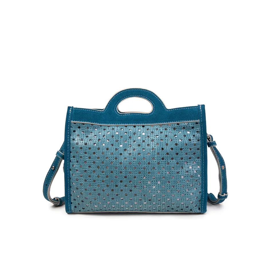 kate-lee-m-gae-sac-cabas-cuir-perfor-bleu image 1