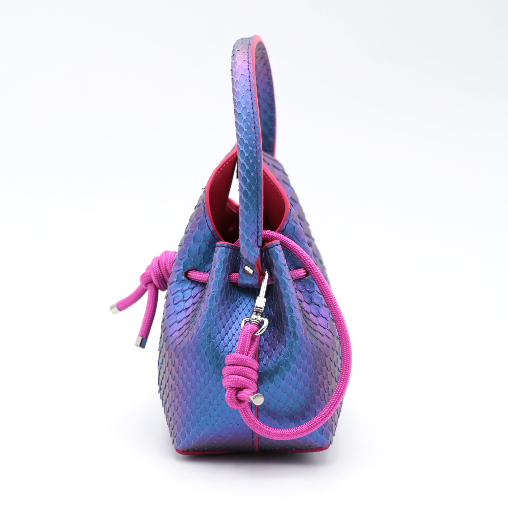 atelier-penso-mini-bucket-sac-seau-cuir-python-iridescent image 4