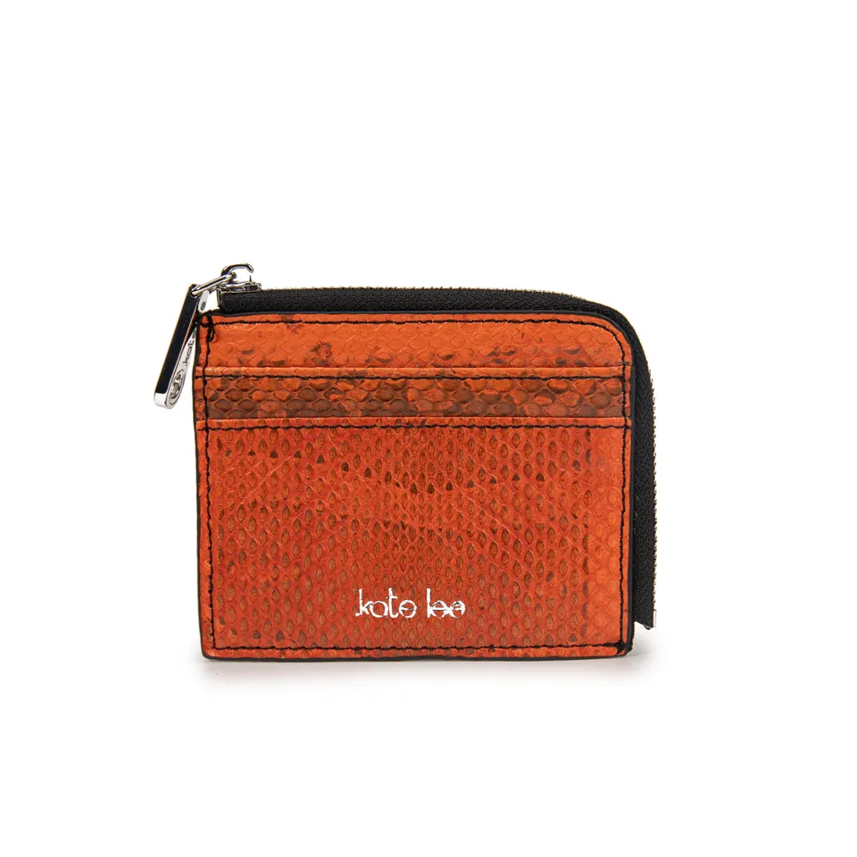 kate-lee-alo-s-se-porte-monnaie-orange-serpent-d-eau image 1