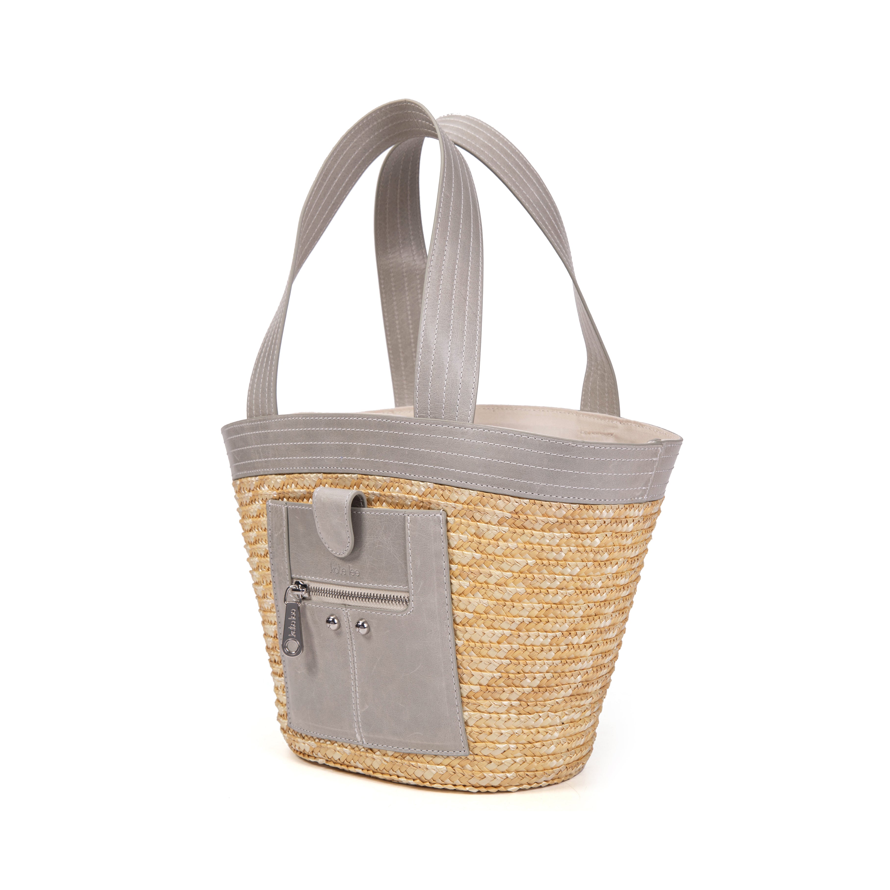 kate-lee-panier-madeleine-sac-cabas-paille-perle image 2