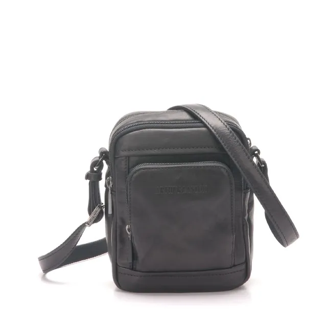 arthur-et-aston-pablo-petit-sac-travers-cuir-noir-fil-noir image 1