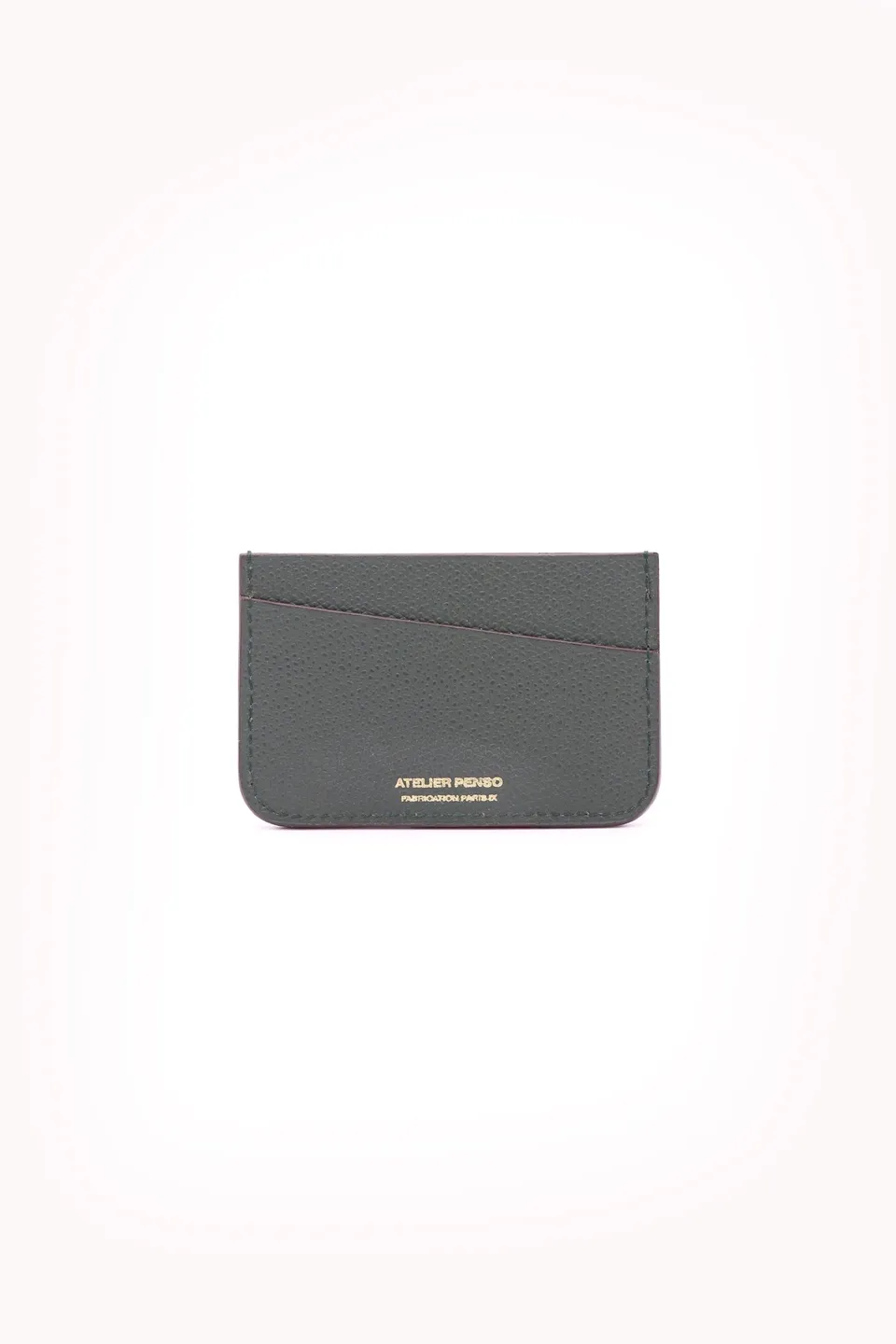 atelier-penso-porte-cartes-vert-cuir-4-cartes-billets image 1