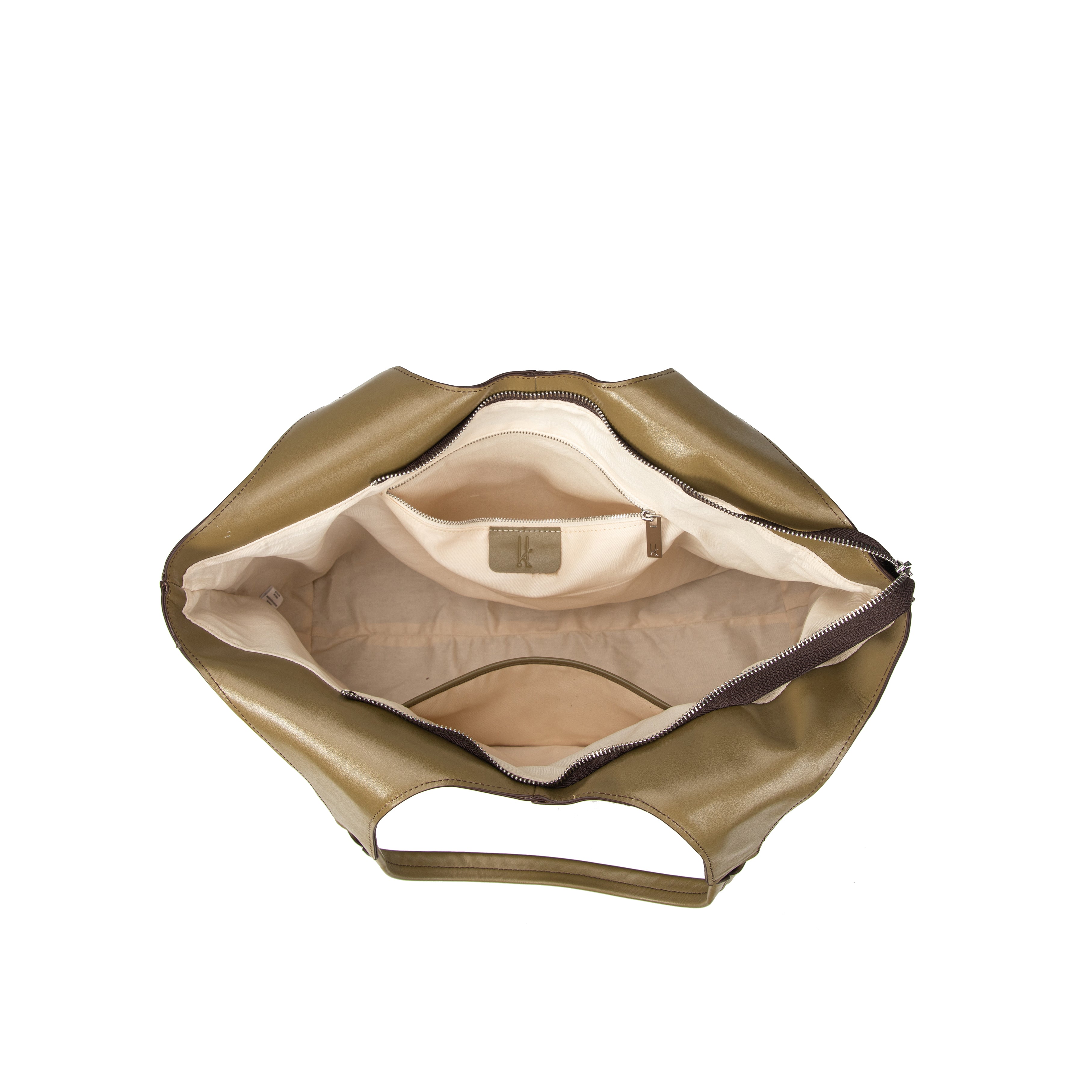 kate-lee-clemence-grand-sac-cuir-vachette-vert-olive image 3