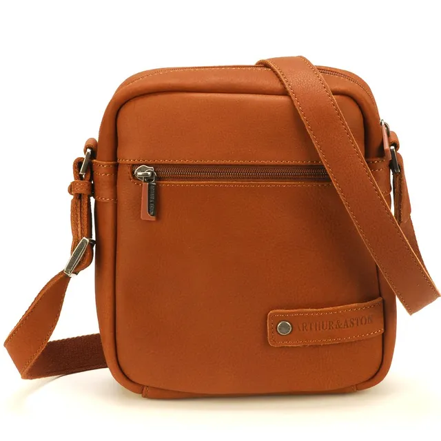 arthur-et-aston-oscar-sac-travers-cuir-cognac-grand image 1