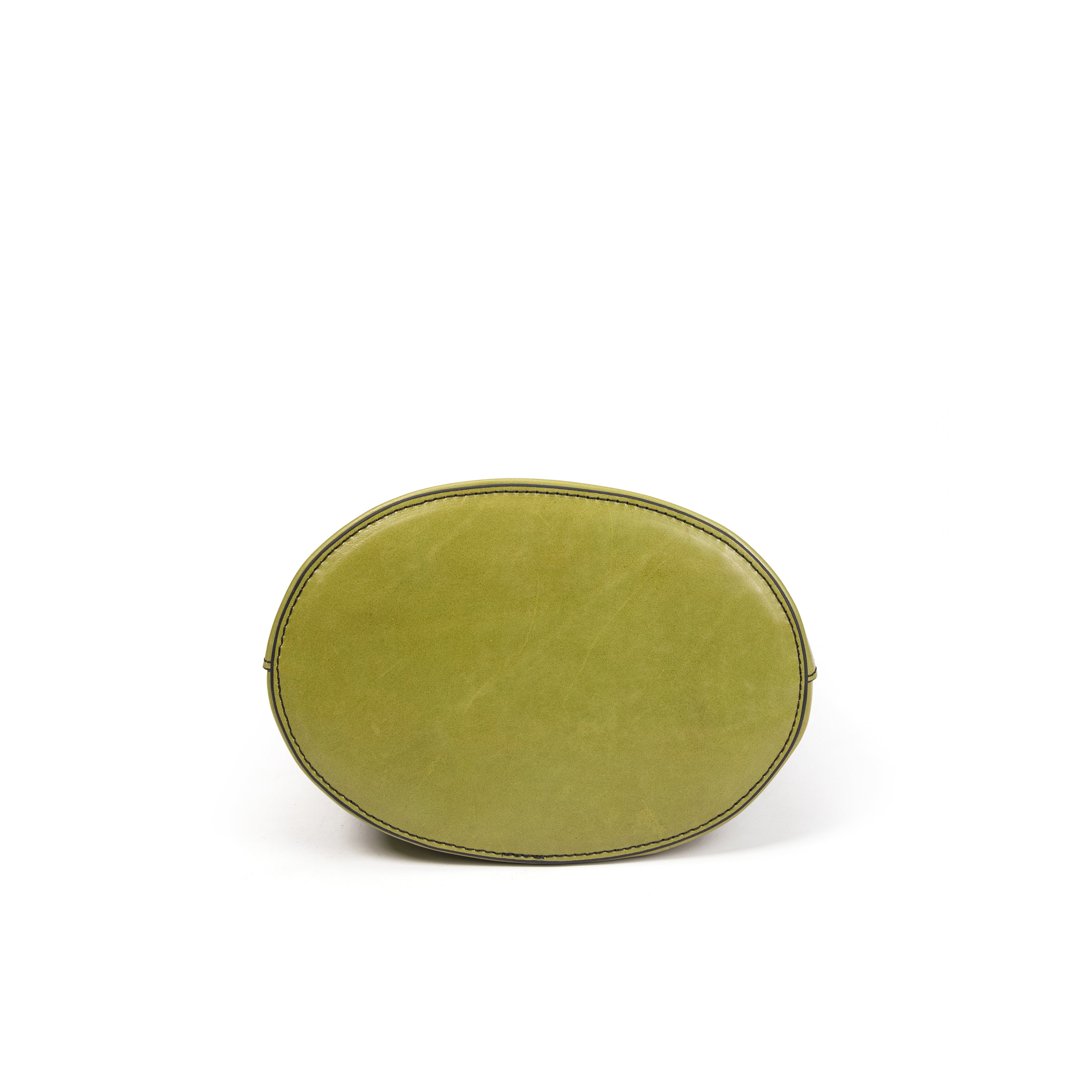 kate-lee-louvre-sac-seau-cuir-vert-vachette image 5