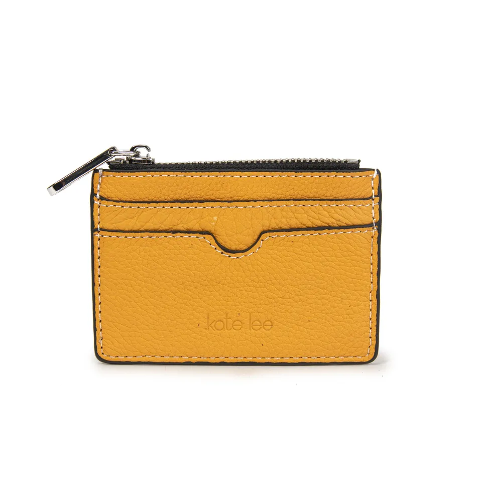 kate-lee-anyssa-porte-monnaie-cuir-jaune-grain image 1