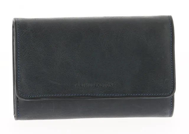 arthur-et-aston-rose-portefeuille-cuir-huil-bleu-femme image 1