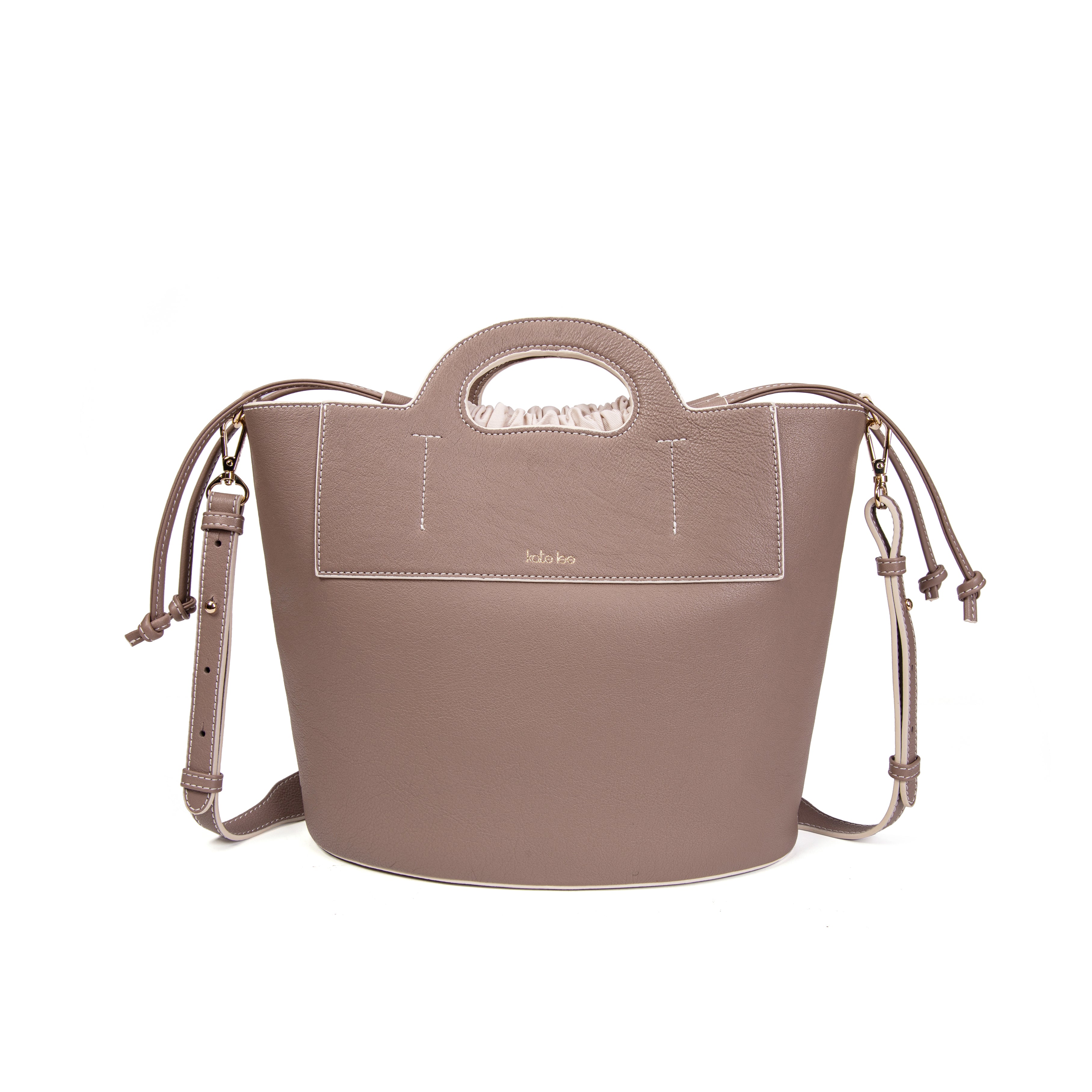 kate-lee-st-tropez-sac-seau-cuir-gris-tonnerre image 1