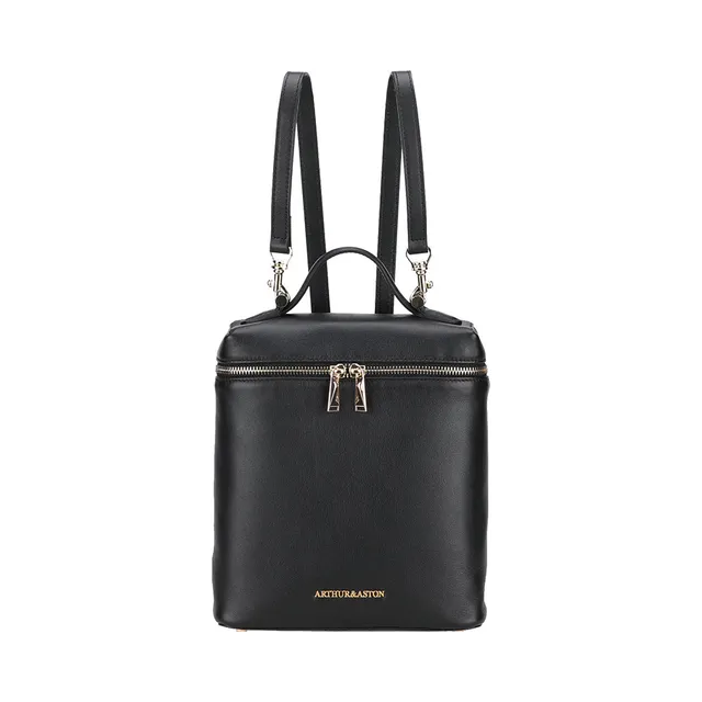 arthur-et-aston-elma-sac-dos-cuir-noir image 1