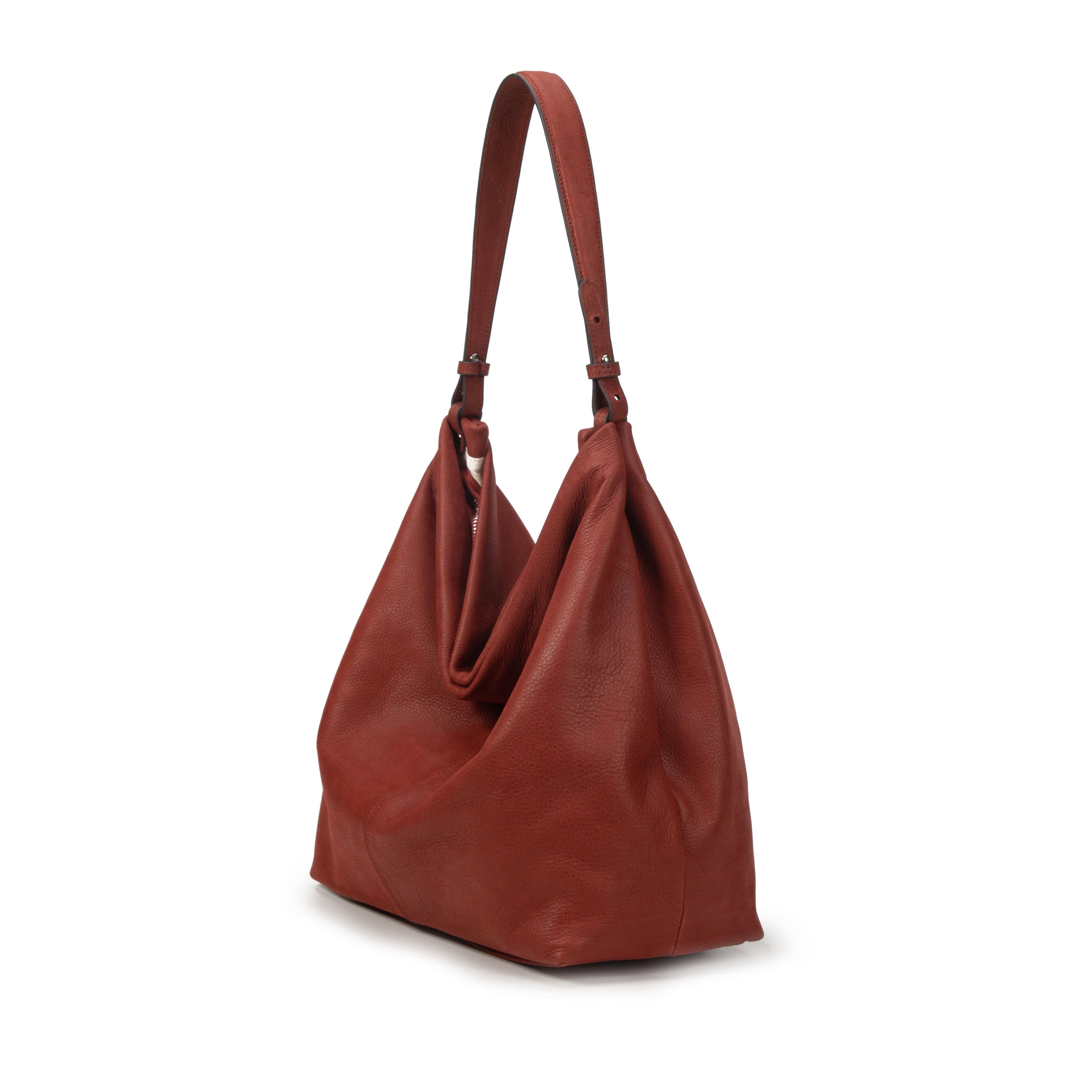 kate-lee-fantine-sac-seau-cuir-velout-rouge-fonc-31-cm image 2