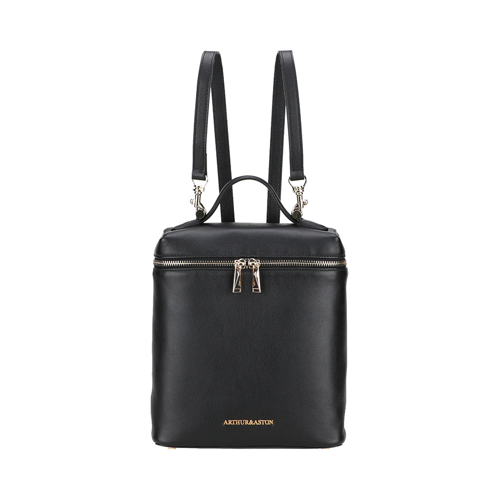 arthur-et-aston-elma-sac-dos-cuir-noir image 1
