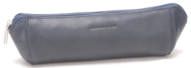 arthur-et-aston-rose-trousse-stylos-cuir-huil-bleu image 1