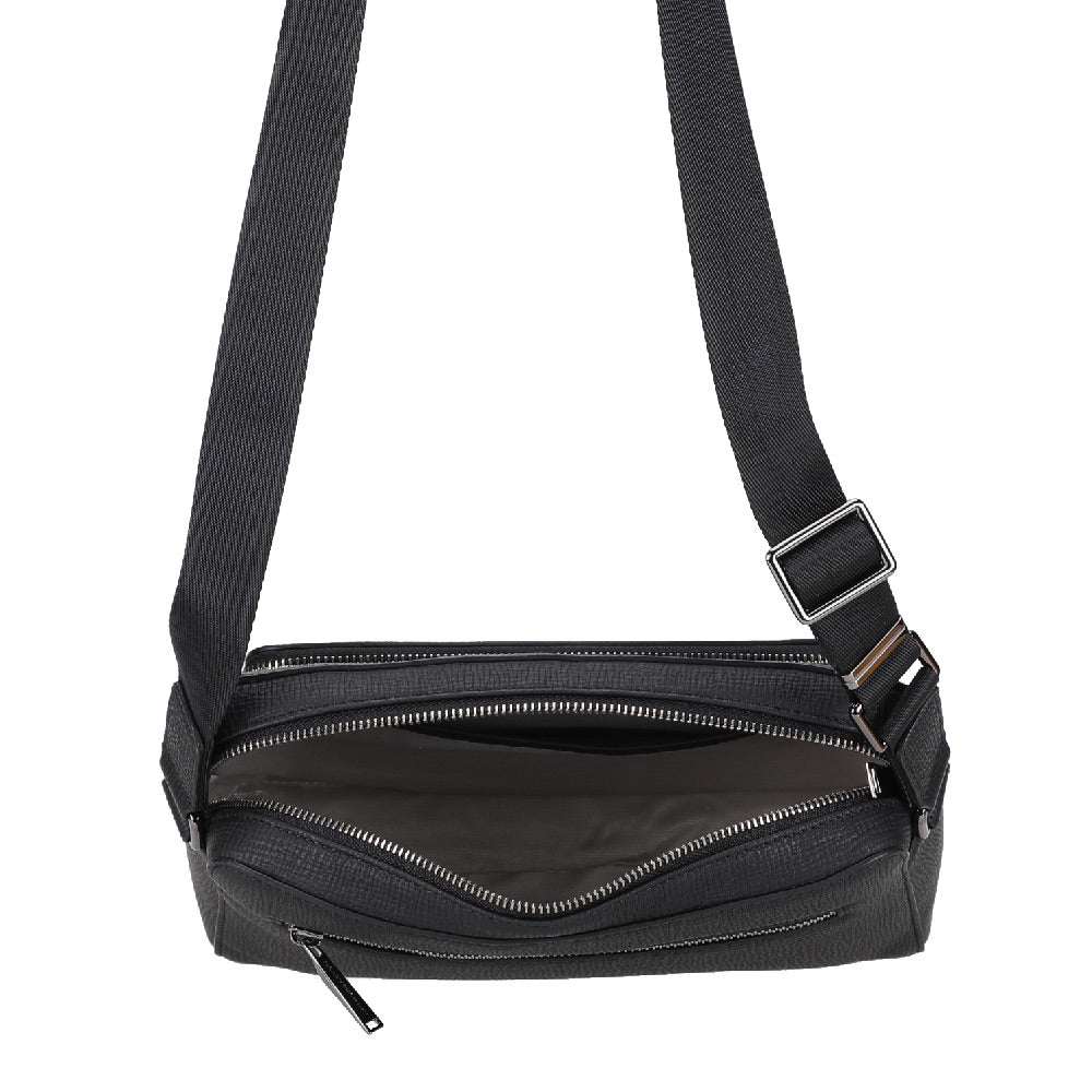 arthur-et-aston-lewis-besace-cuir-noir-poches-zipp-e image 4