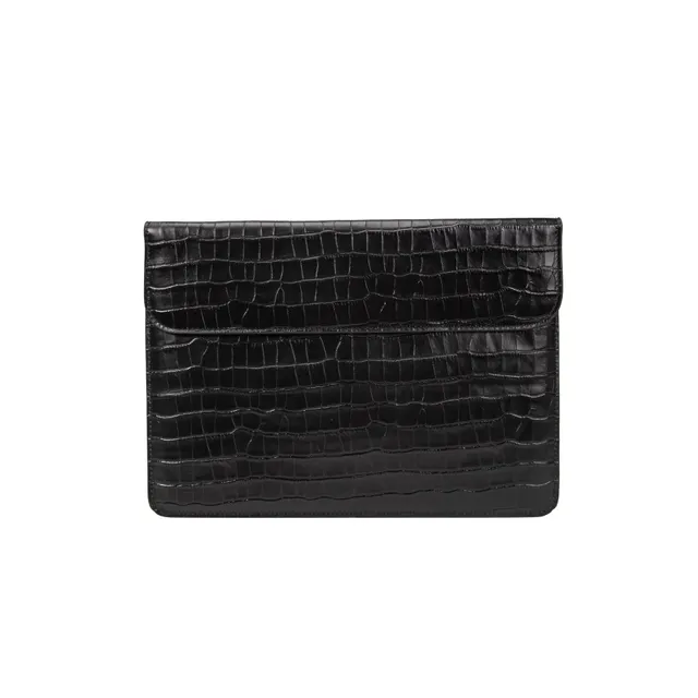 kate-lee-kl-pochette-ordinateur-cuir-croco-noir-15-pouces image 1