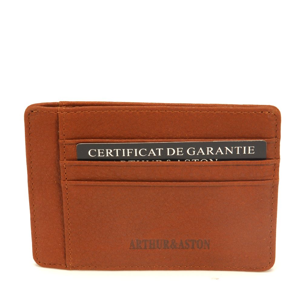 arthur-et-aston-oscar-porte-cartes-cuir-cognac image 1