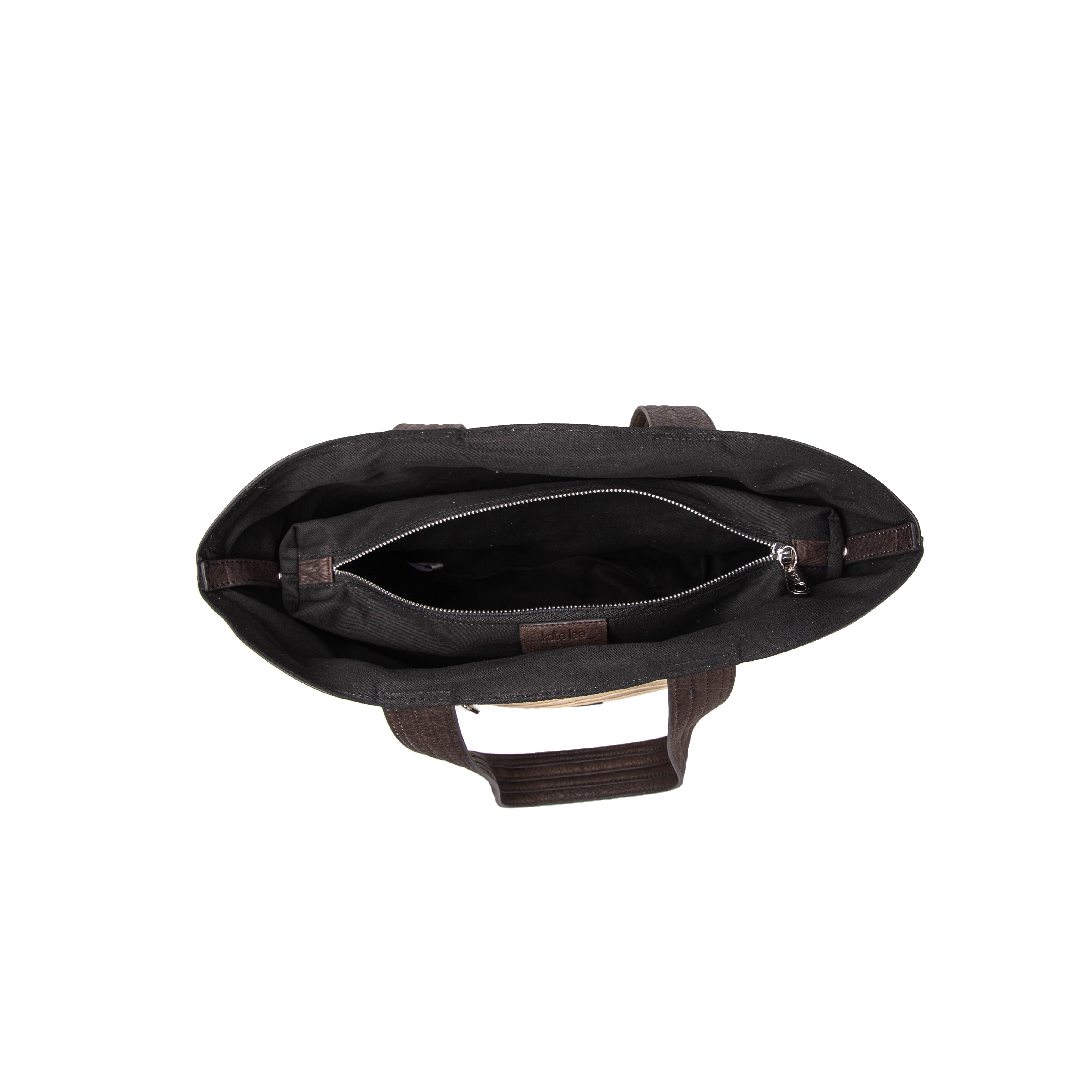 kate-lee-patty-sac-cabas-paille-marron-vachette image 3