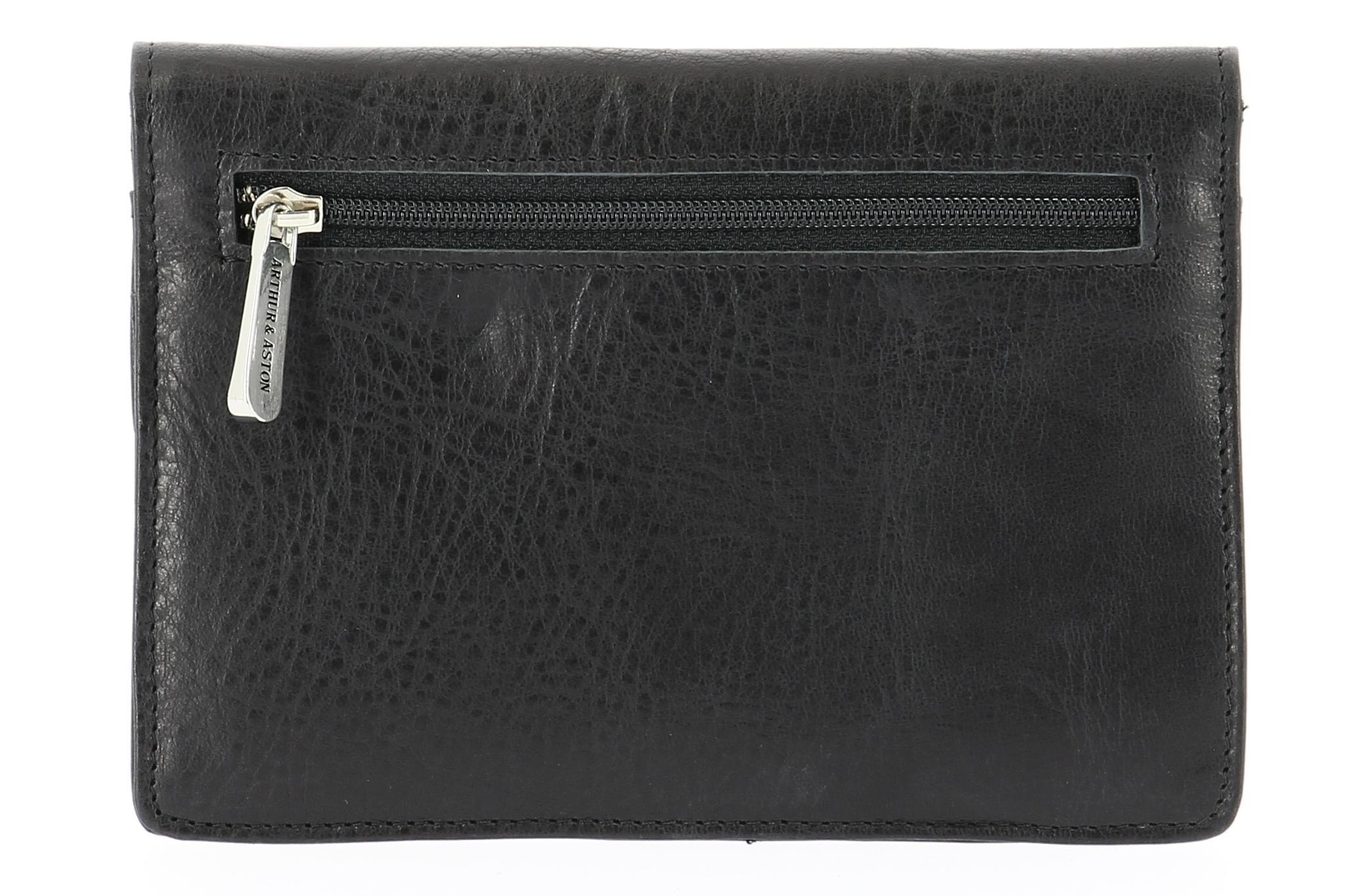 arthur-et-aston-rose-porte-papiers-cuir-noir-vachette image 3