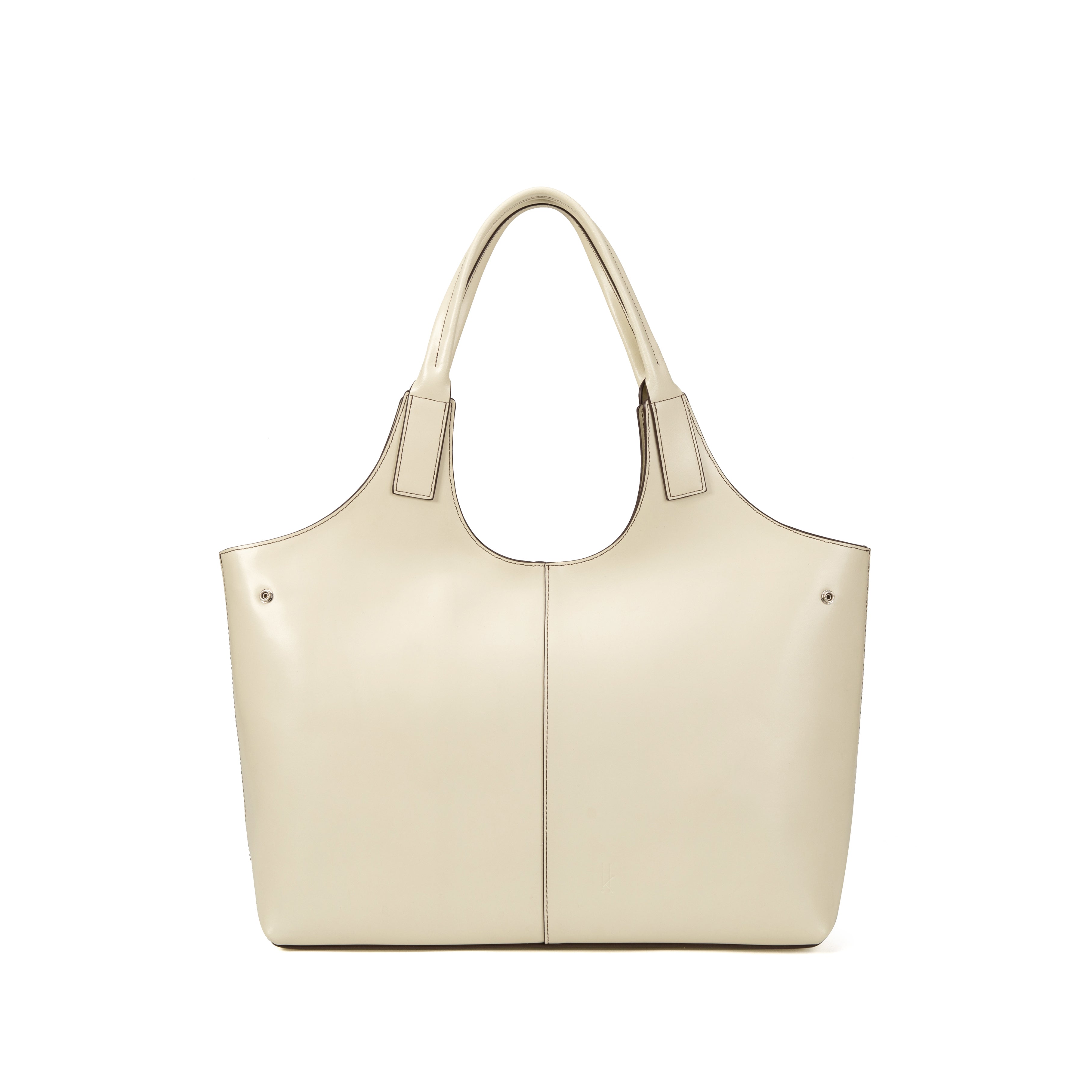 kate-lee-clemence-grand-sac-cuir-blanc-perle-lisse image 1
