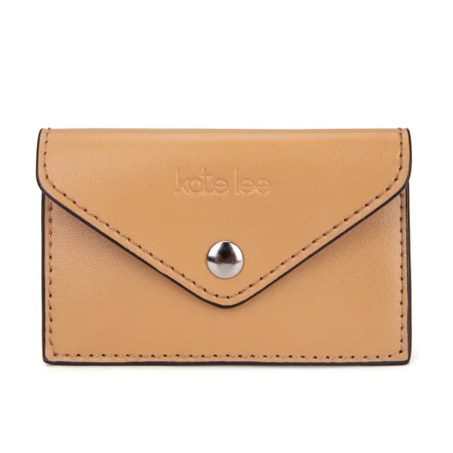 kate-lee-miley-porte-carte-cuir-beige-vachette-plat image 1