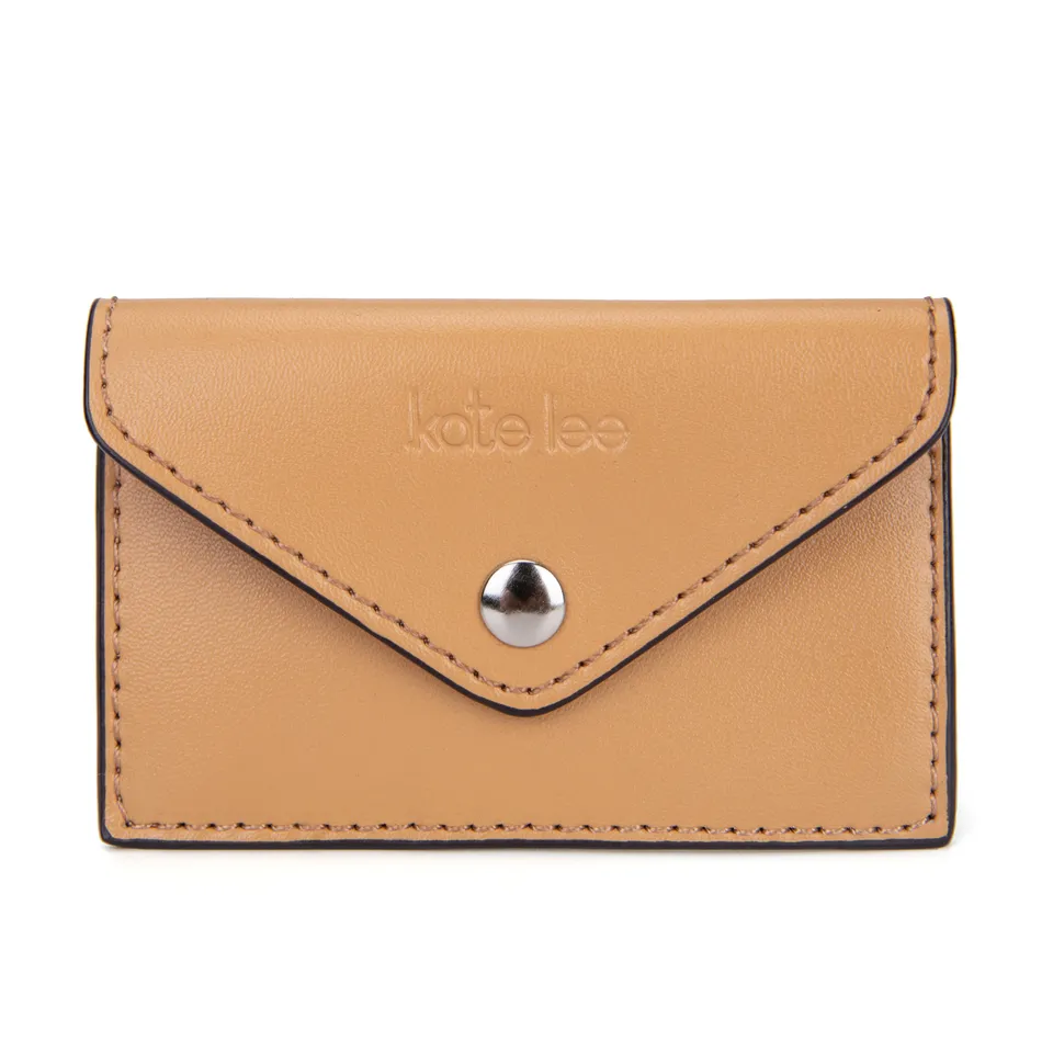 kate-lee-miley-porte-carte-cuir-beige-vachette-plat image 1