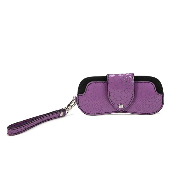 kate-lee-kl-ecrin-tui-lunettes-cuir-violet-serpent image 1