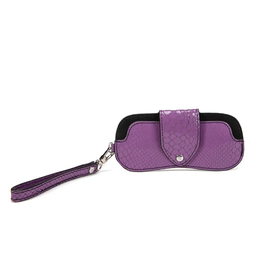 kate-lee-kl-ecrin-tui-lunettes-cuir-violet-serpent image 1