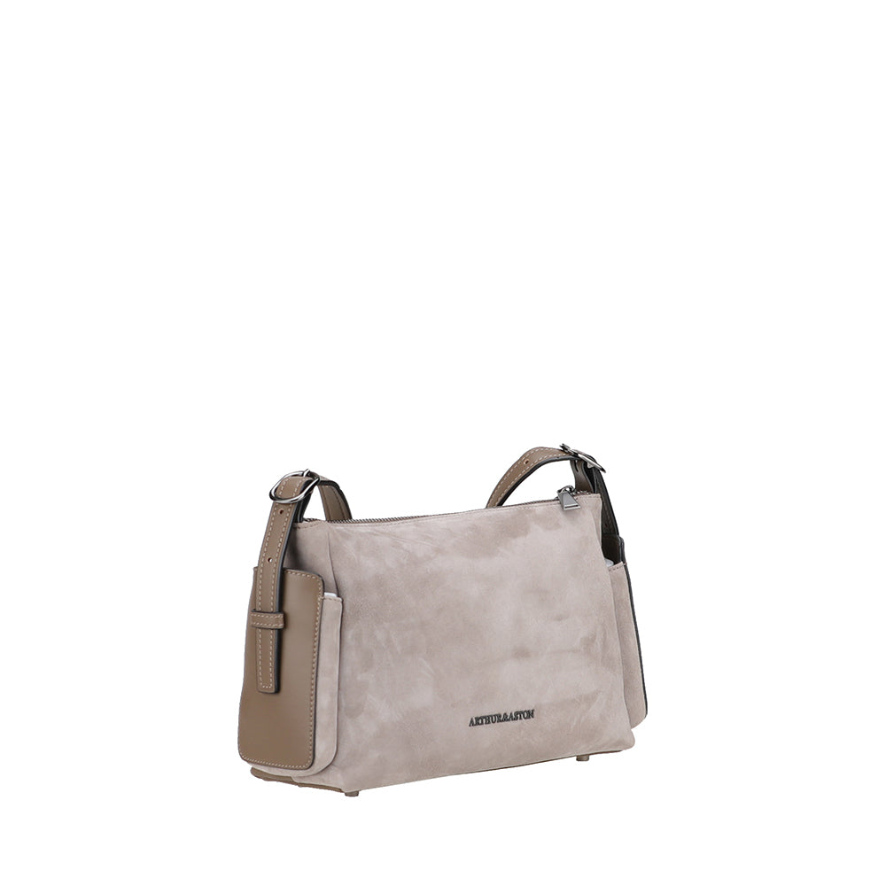 arthur-et-aston-maya-sac-bandouli-re-cuir-gris-25-cm image 2