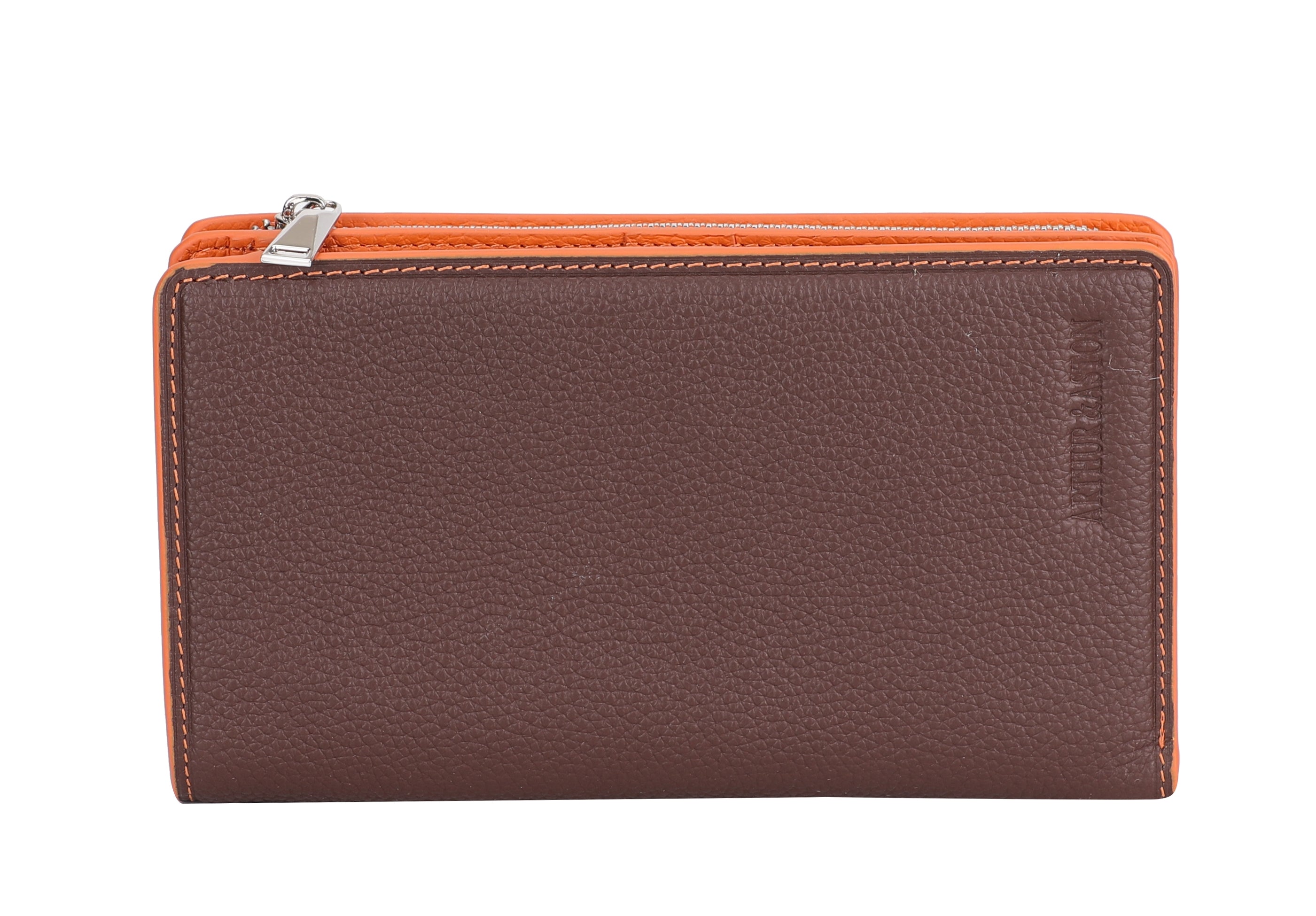 arthur-et-aston-joy-portefeuille-cuir-marron-anti-fraude image 1